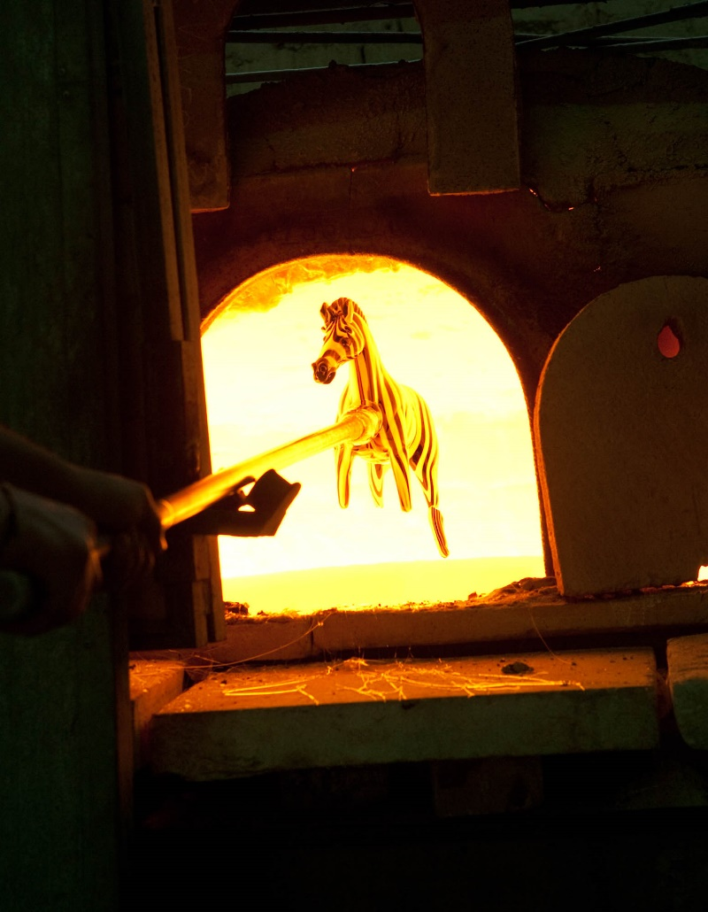 Murano glass in the making