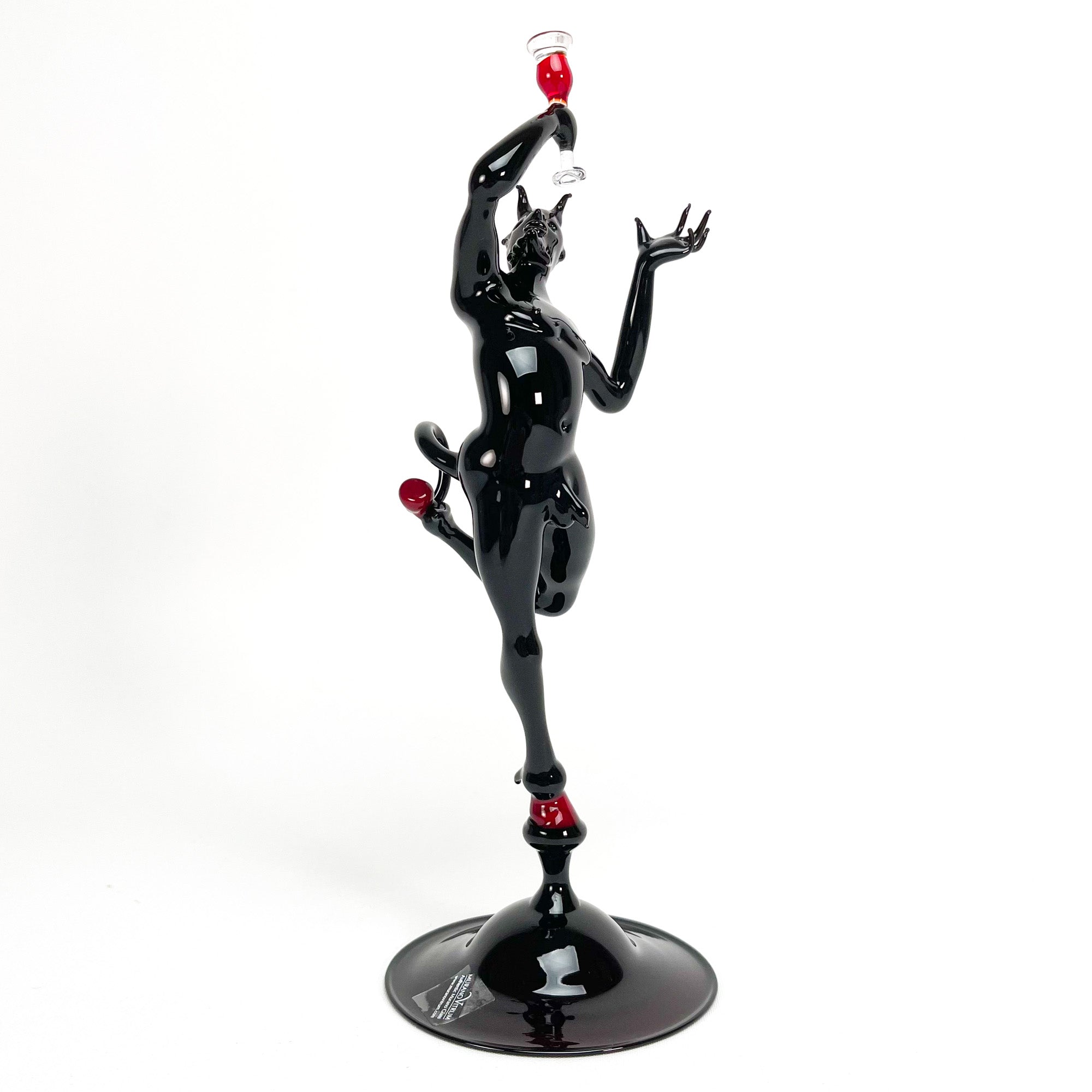 Dionisio Devil With Wine Glass - Murano Glass