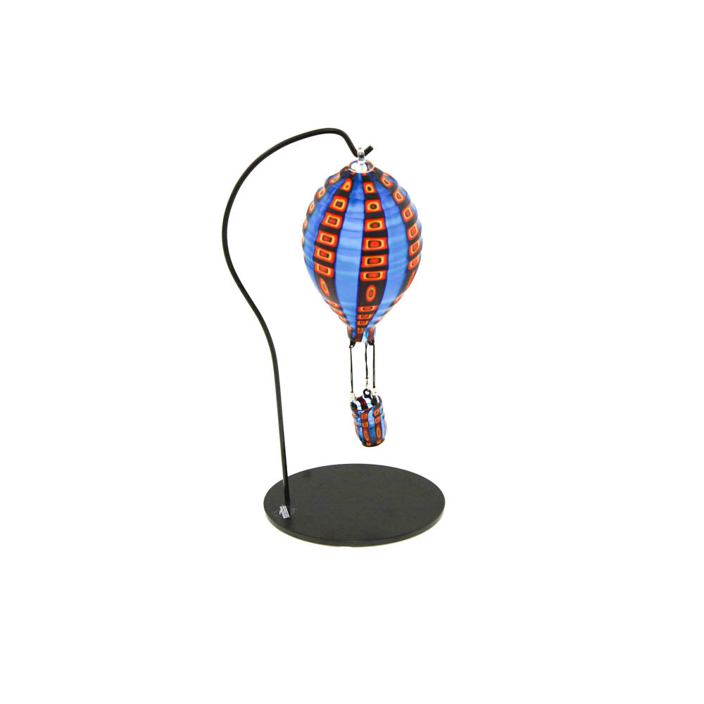 Blue Hot Air Balloon - Murano blown glass