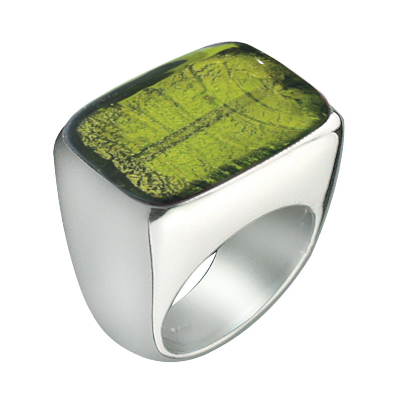 Silver 925 Ring with Murano Glass Bead