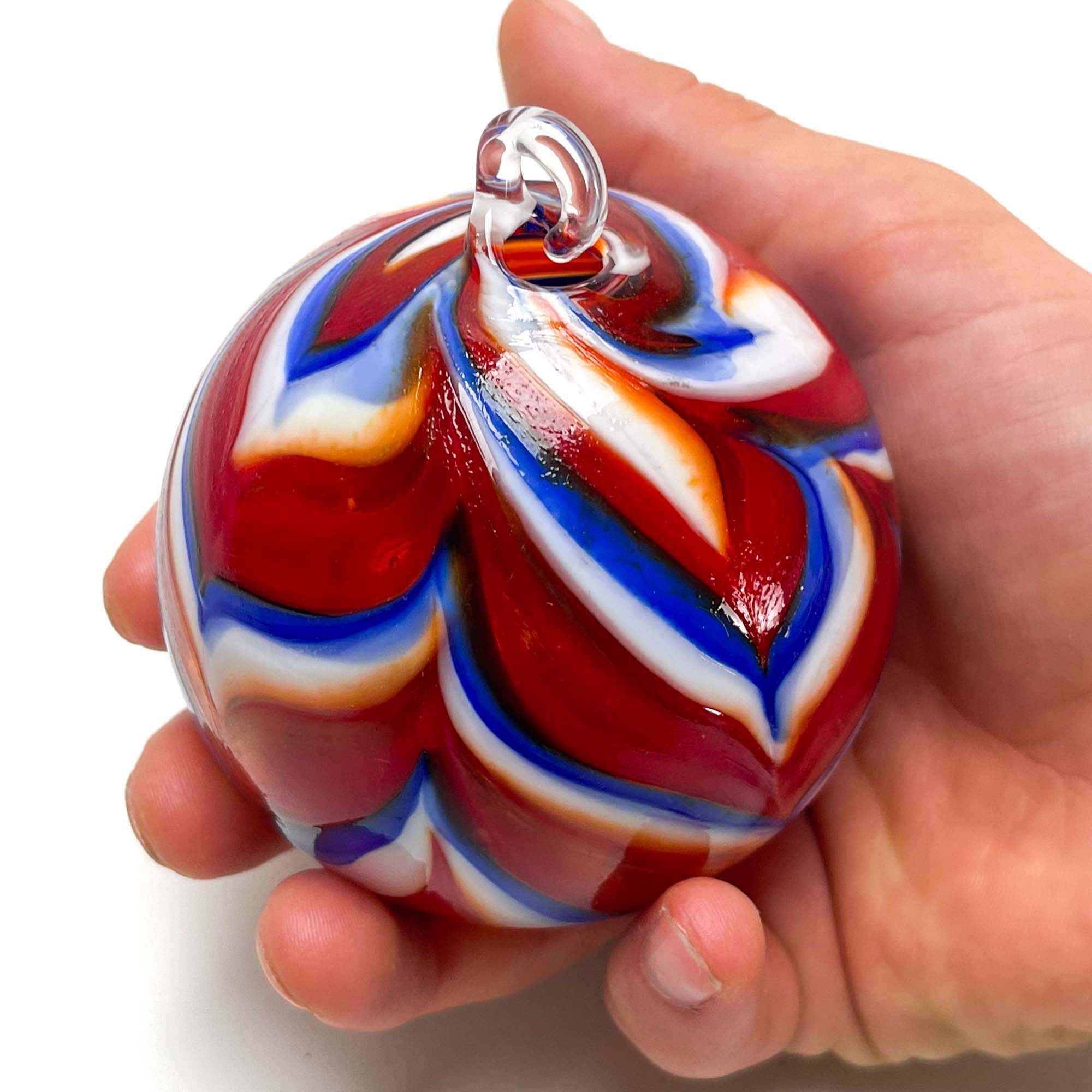 Christmas Balls with Colorful Waves