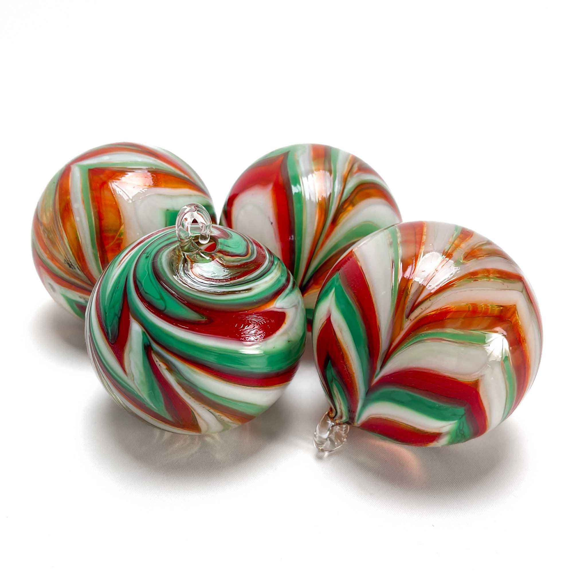 Christmas Balls with Colorful Waves