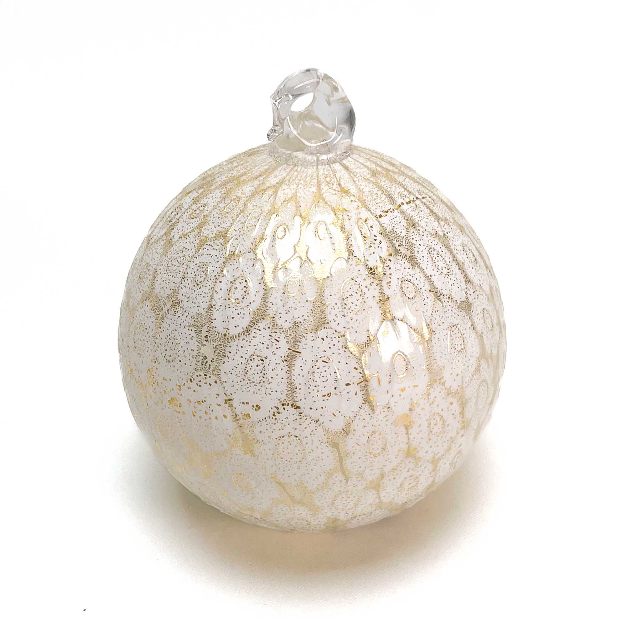 Christmas bauble - Murrina white