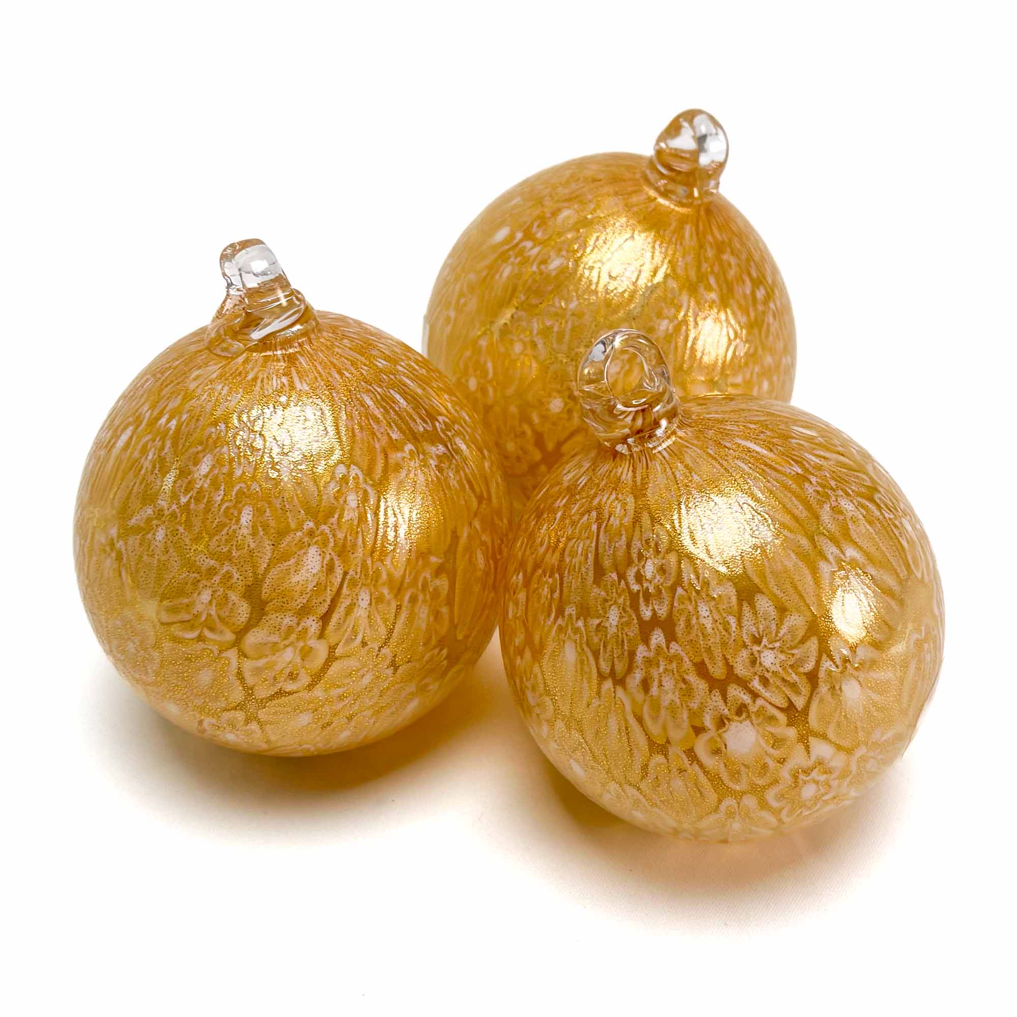 Christmas Glass bauble - Murrina Yellow