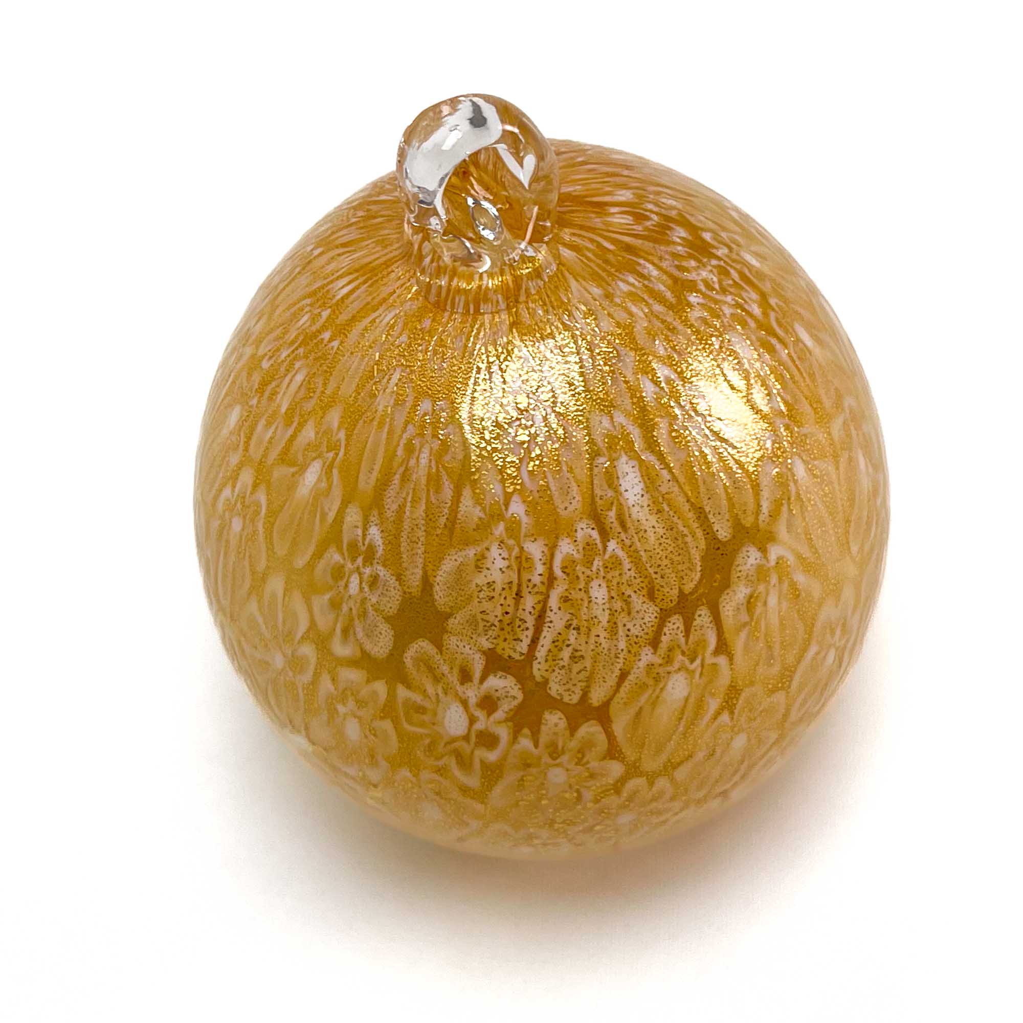 Christmas Glass bauble - Murrina Yellow