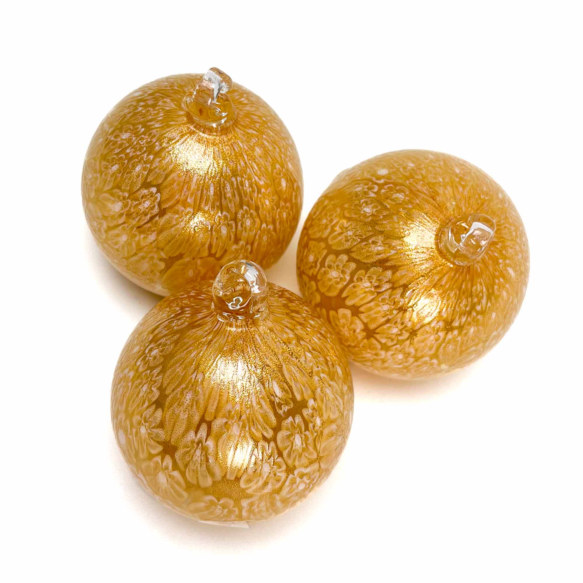 Christmas Glass bauble - Murrina Yellow