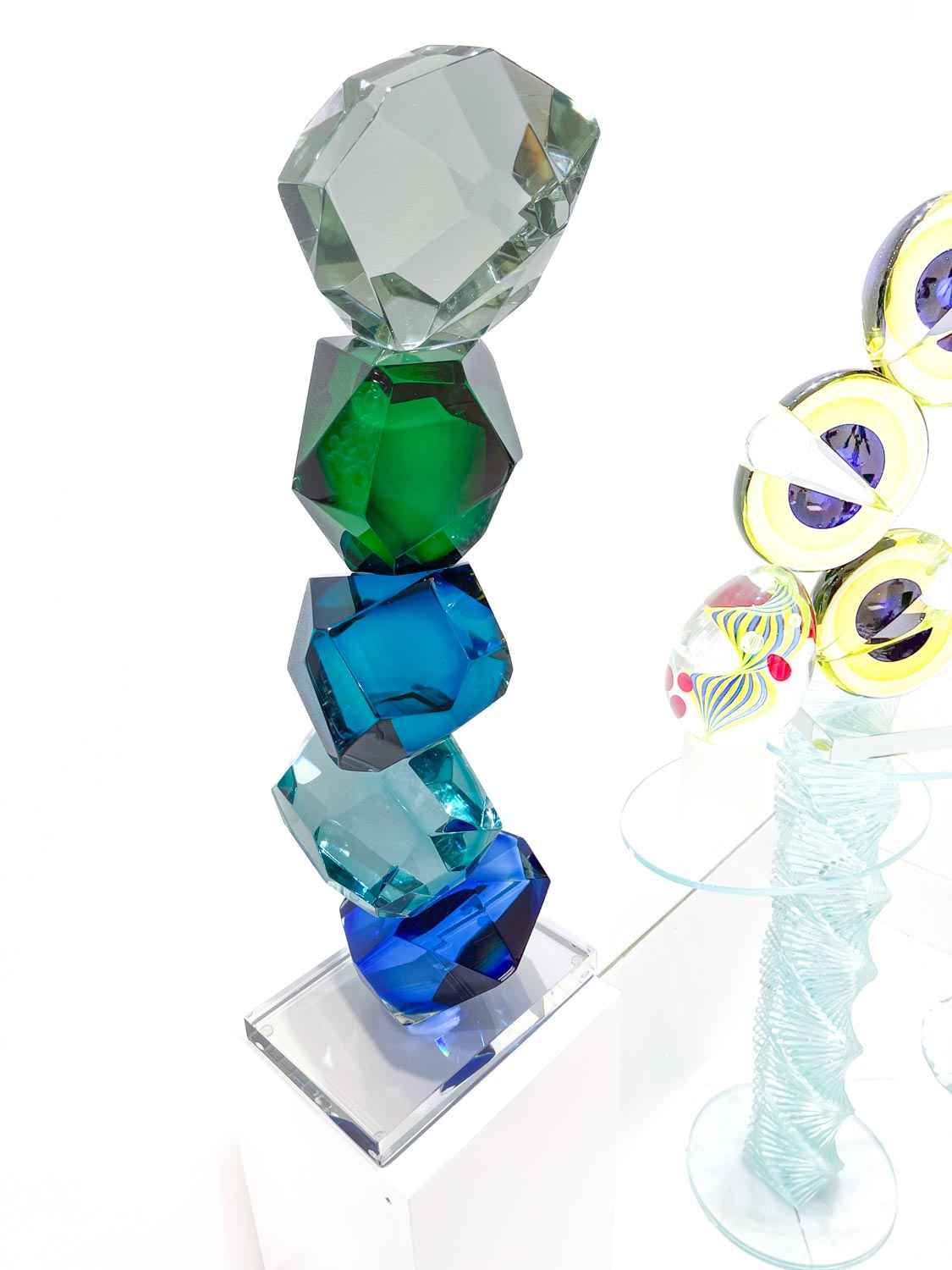 Diamants Émeraudes Saphirs - Verre de Murano Contemporain