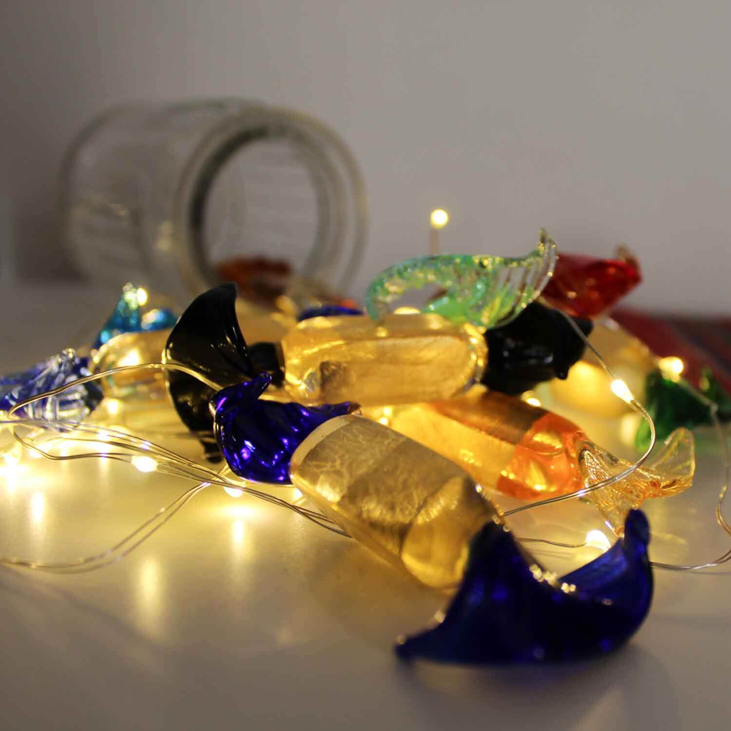 Gilt glass candies - Set of 5 up to 50 pieces