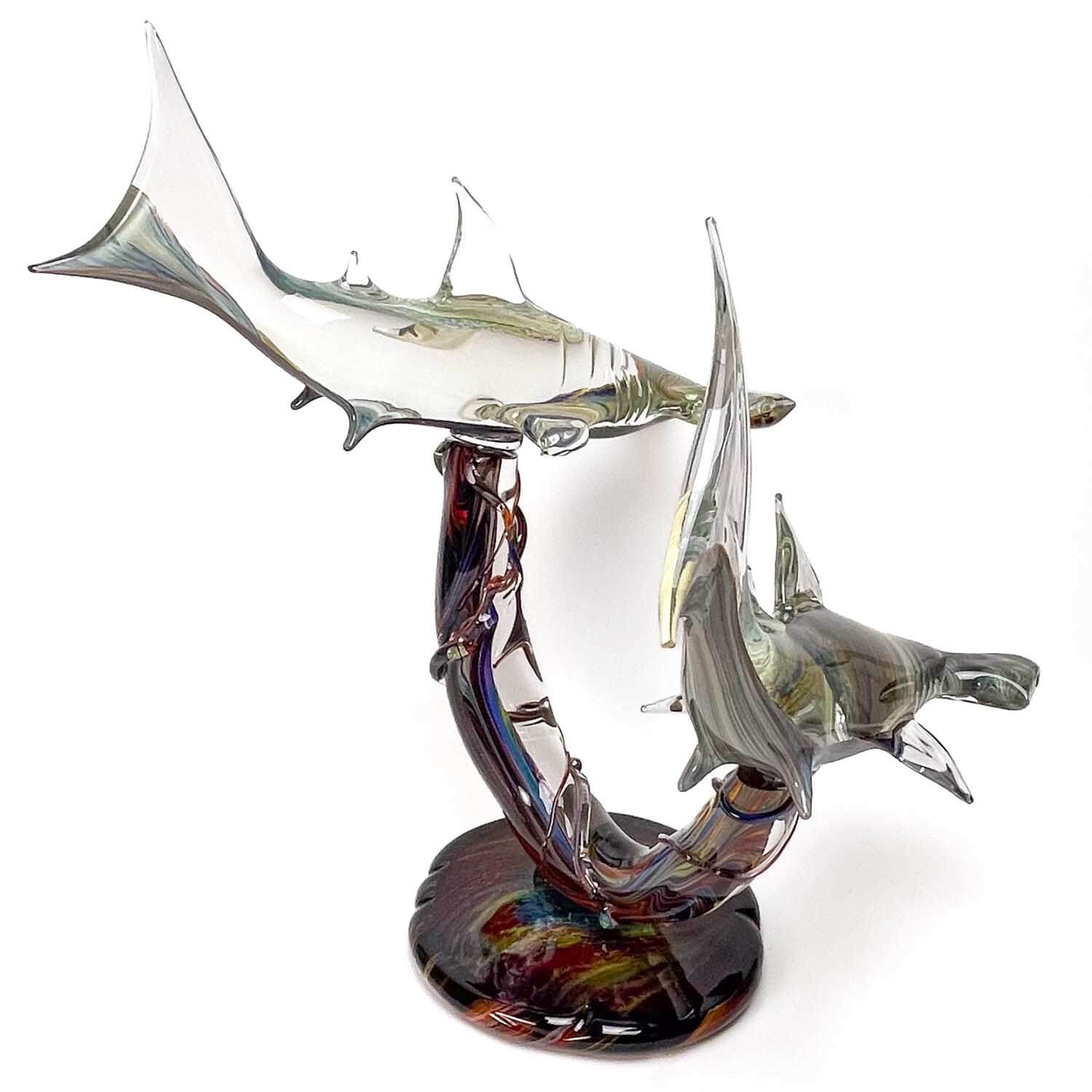 terror of the sea hammerhead sharks made in italy | murano glass