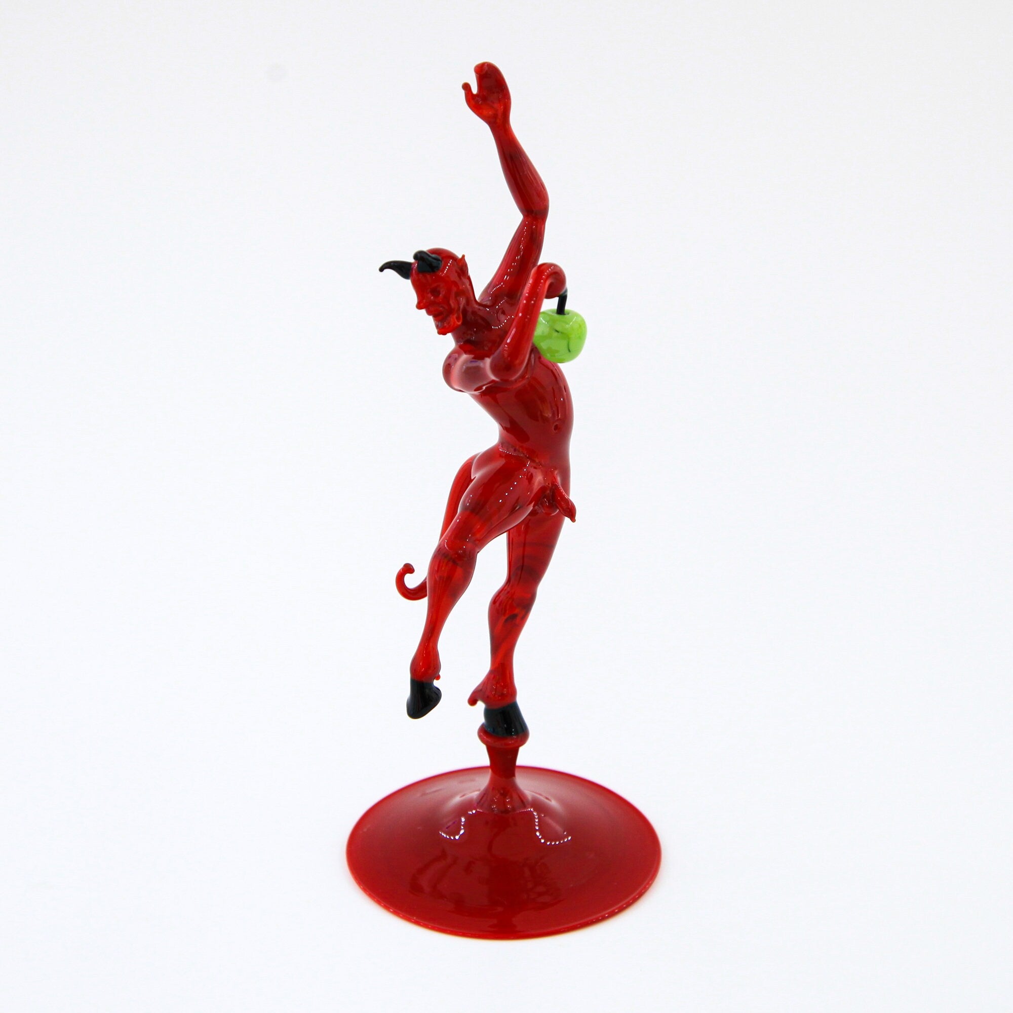 Temptation devil with apple - Murano Glass