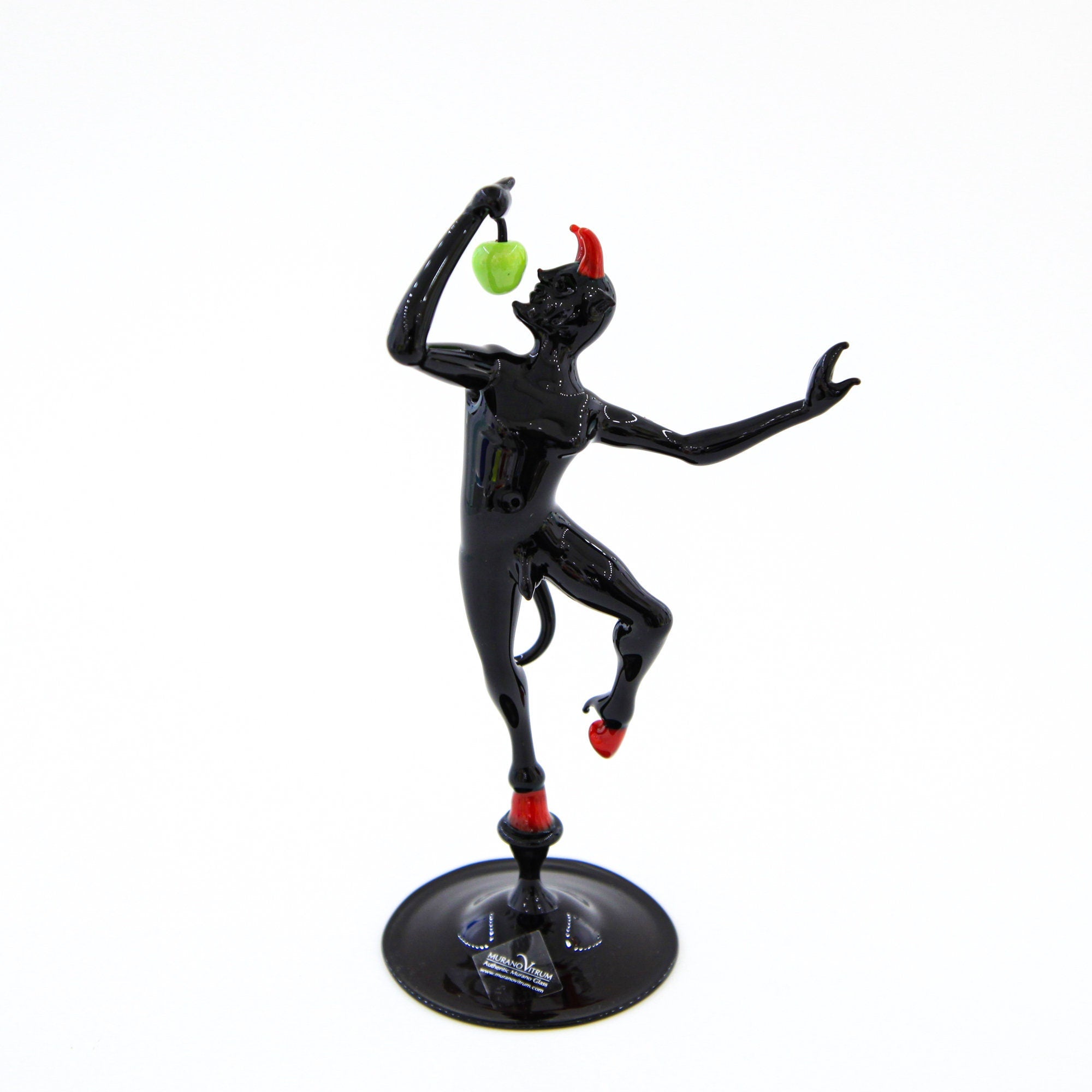 Temptation devil with apple - Murano Glass