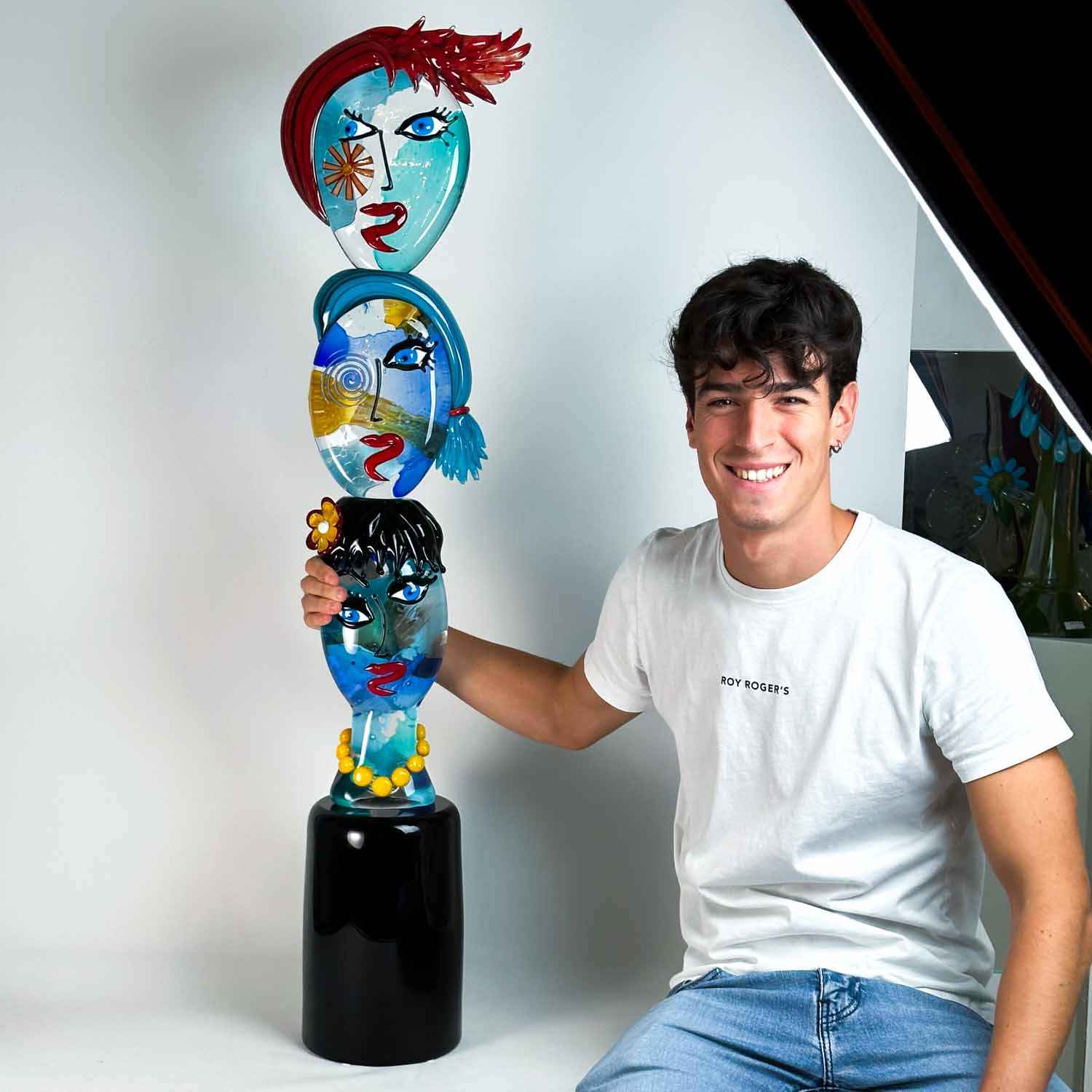 Homage to Picasso - Authentic Murano Glass - A Unique Work of Art