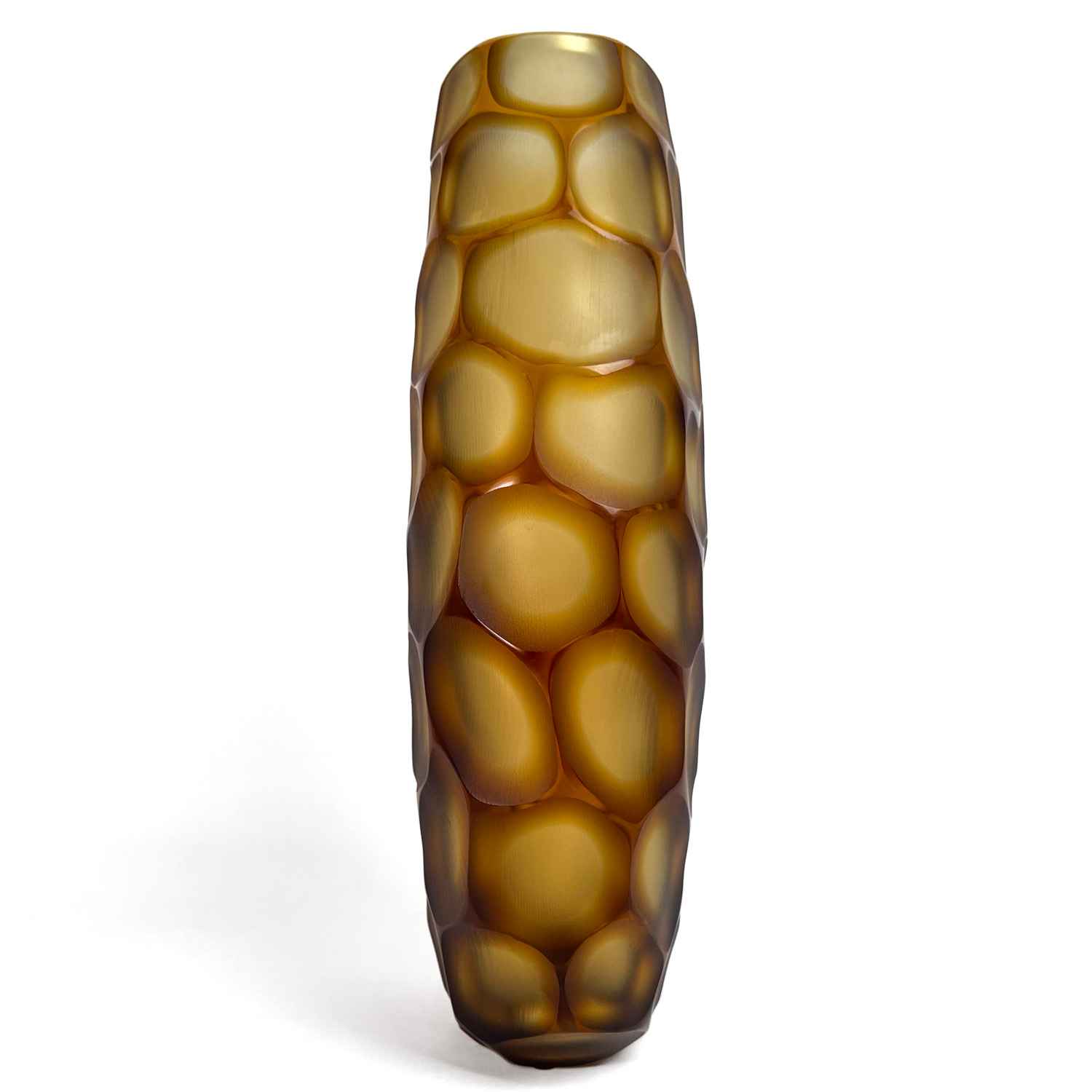 Amber Pavone Vase - Murano Glass