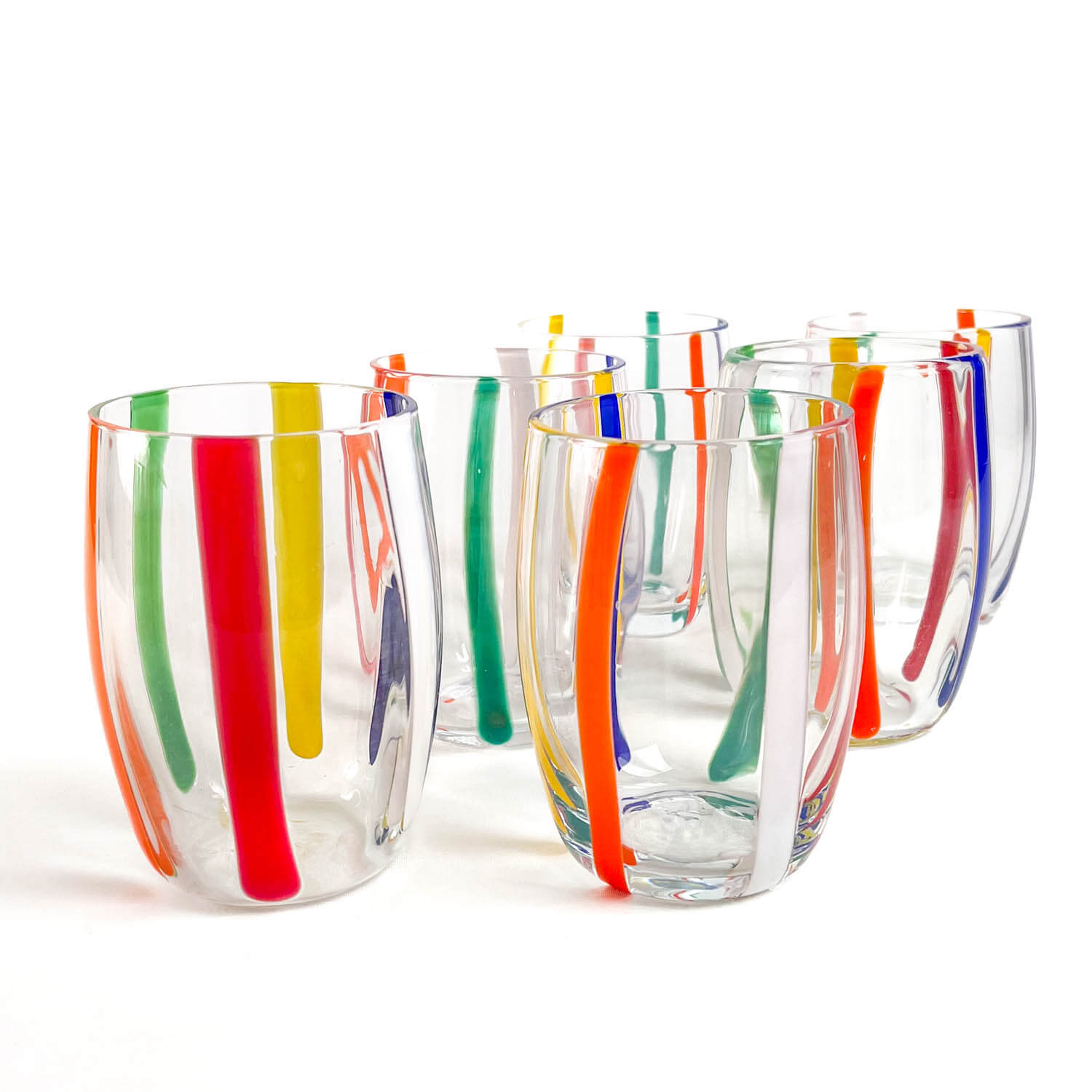 Set Six Verres Design Art Moderne - Castelbrando 