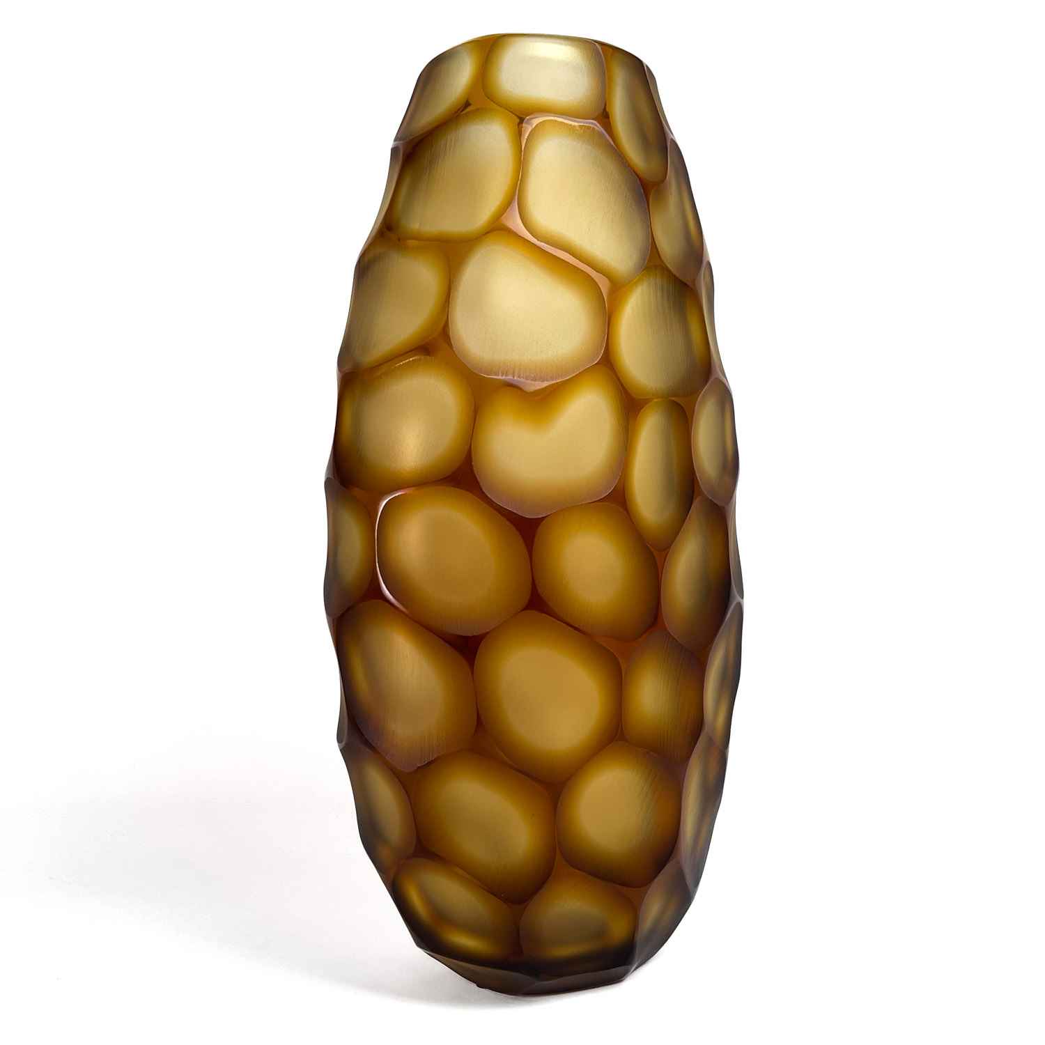 Amber Pavone Vase - Murano Glass