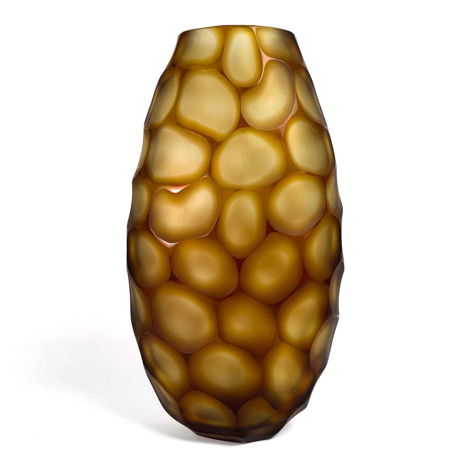 Amber Pavone Vase - Murano Glass