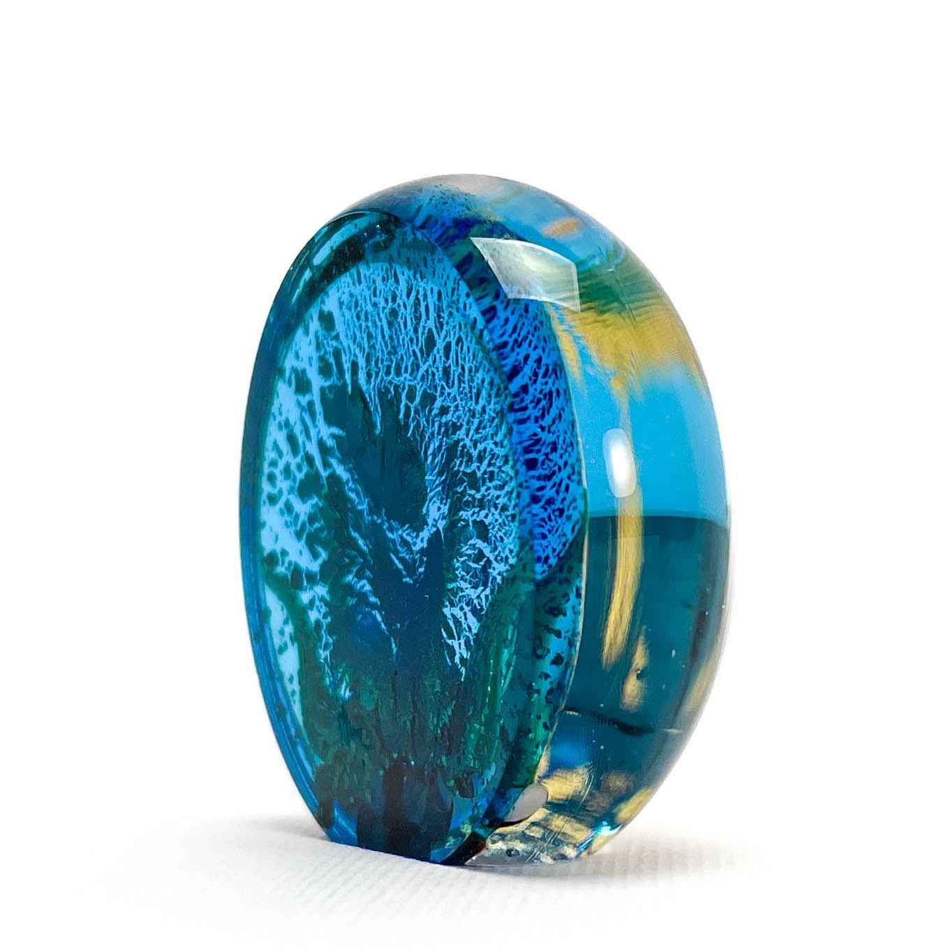 Aquarium Paperweight with Gold Leaf