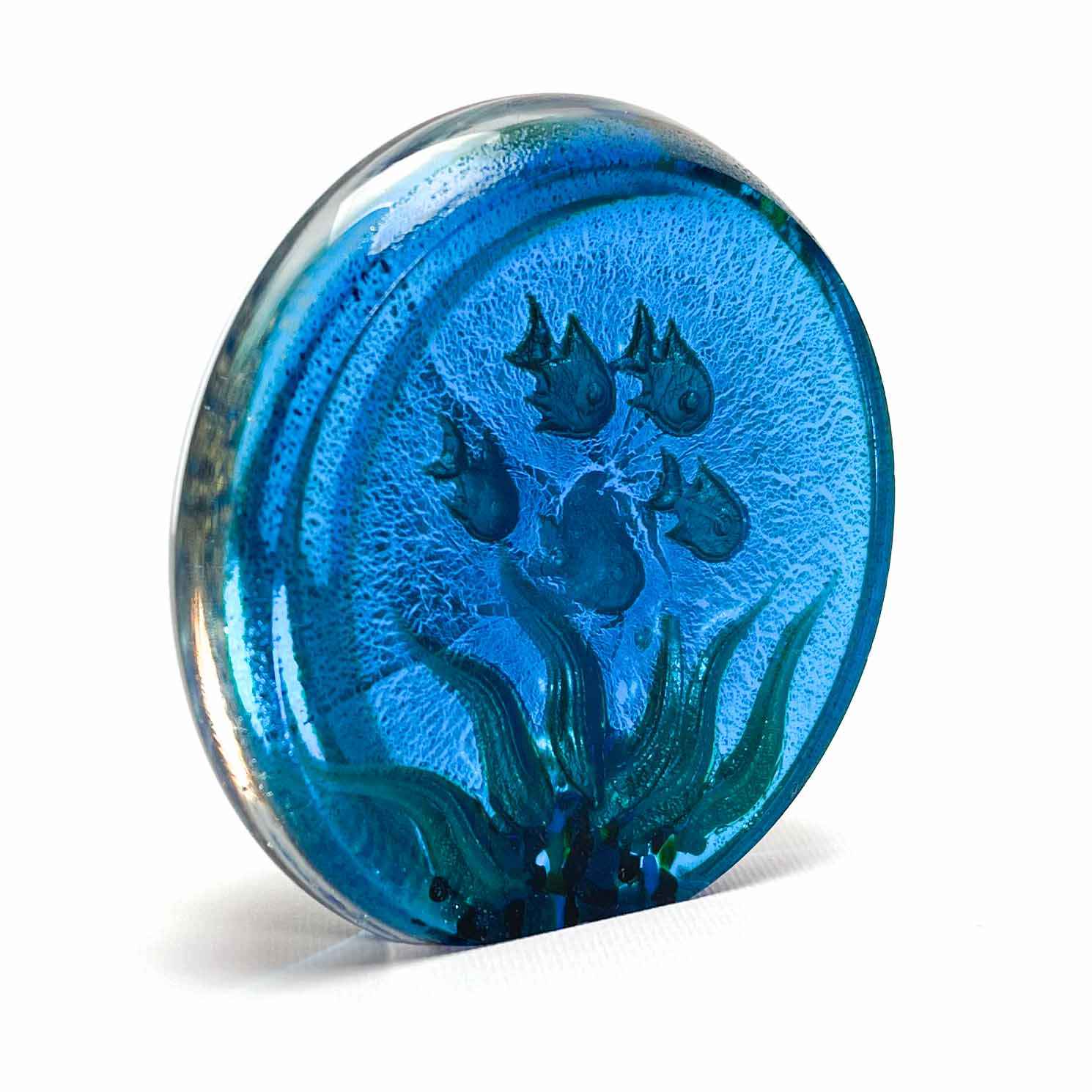 Aquarium Paperweight with Gold Leaf