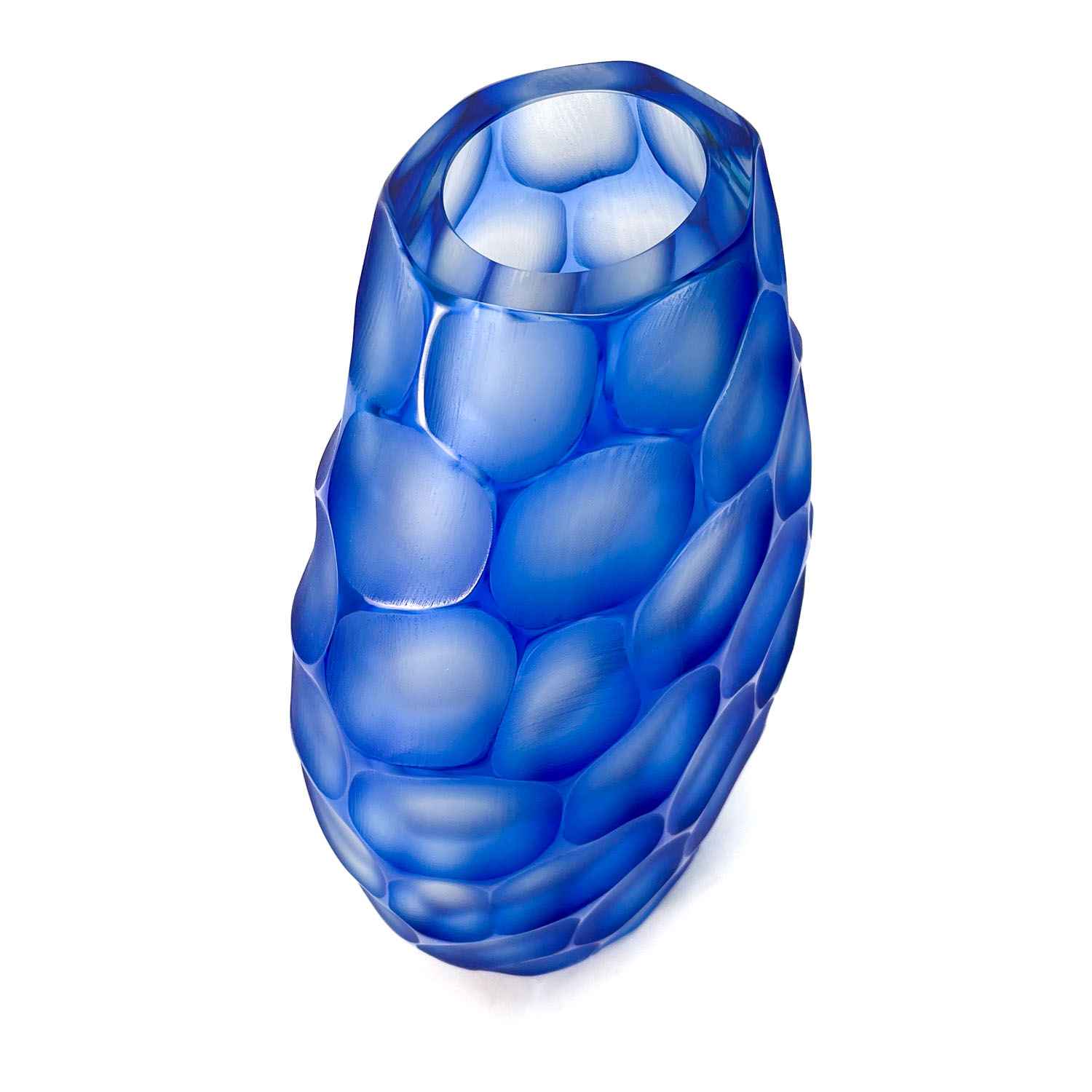 Pavone Vase Blue - Murano Glass