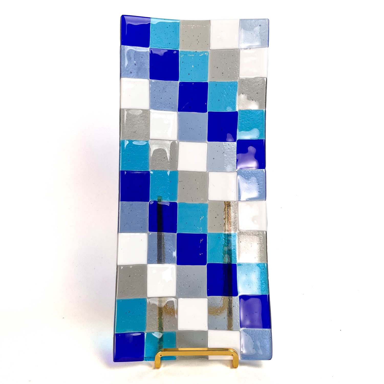 Blue Tweed Trinket Tray - Murano Glass