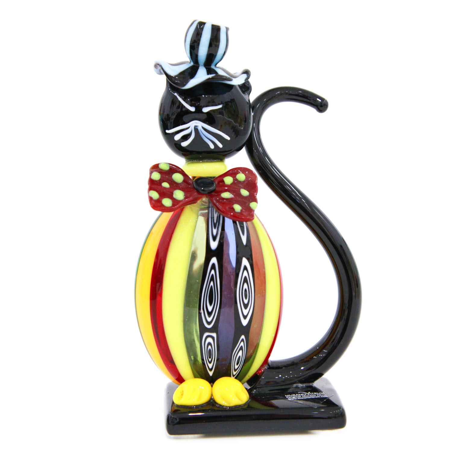 murano glass cat made in italy