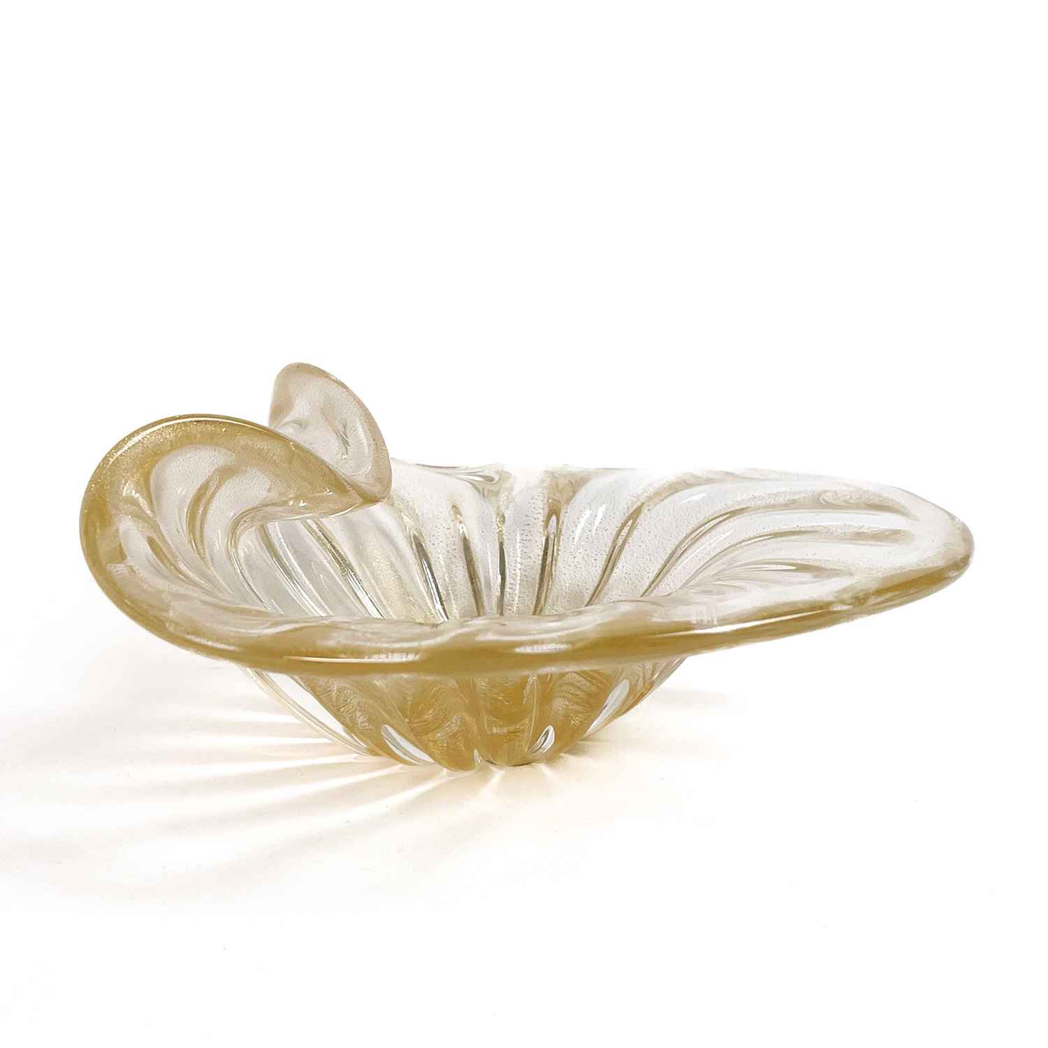 Centre de Table Classique Feuille d'Or - Verre de Murano