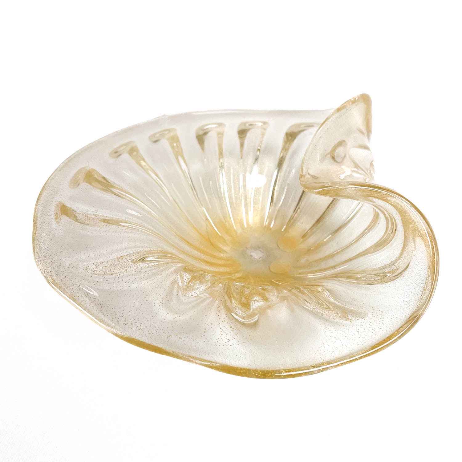 Centre de Table Classique Feuille d'Or - Verre de Murano