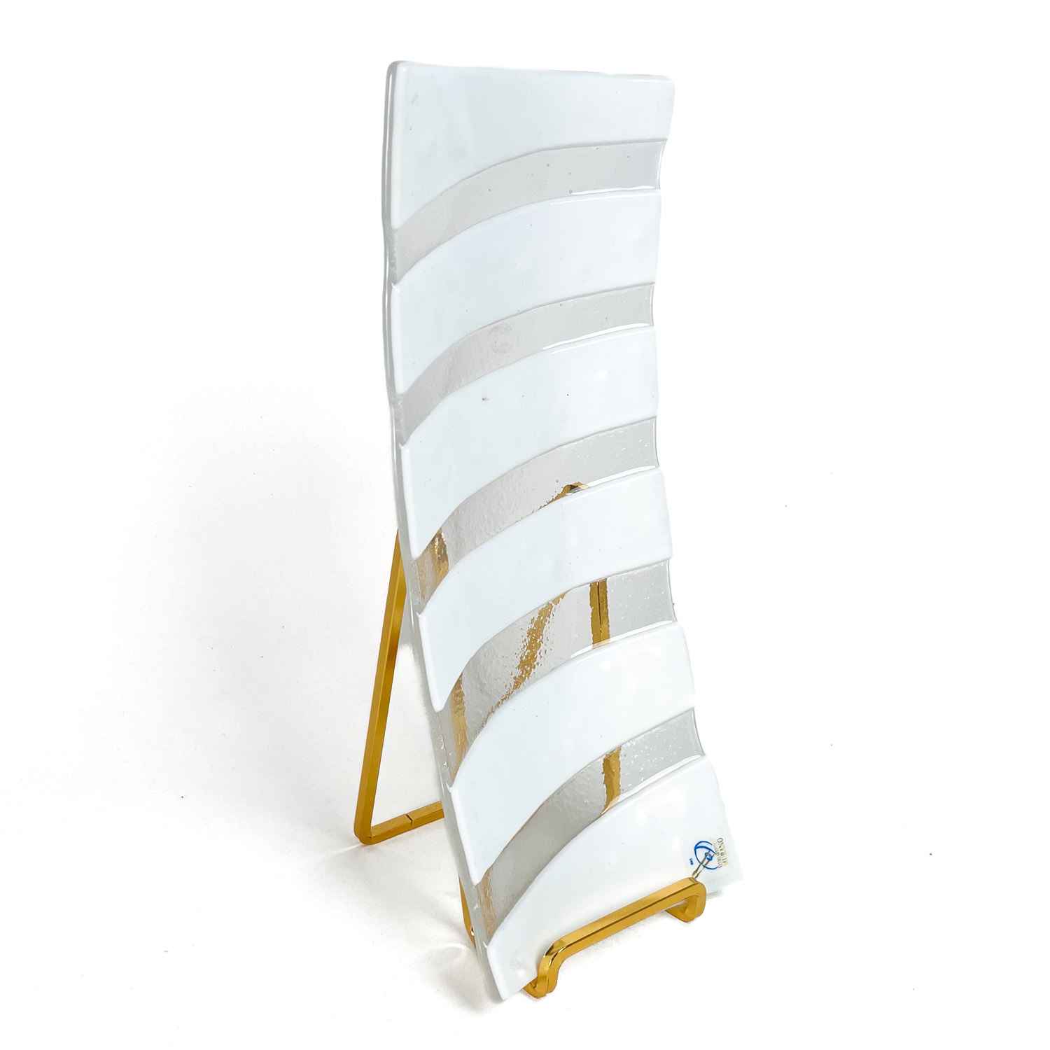 Plate - Trinket Tray - White Stripes