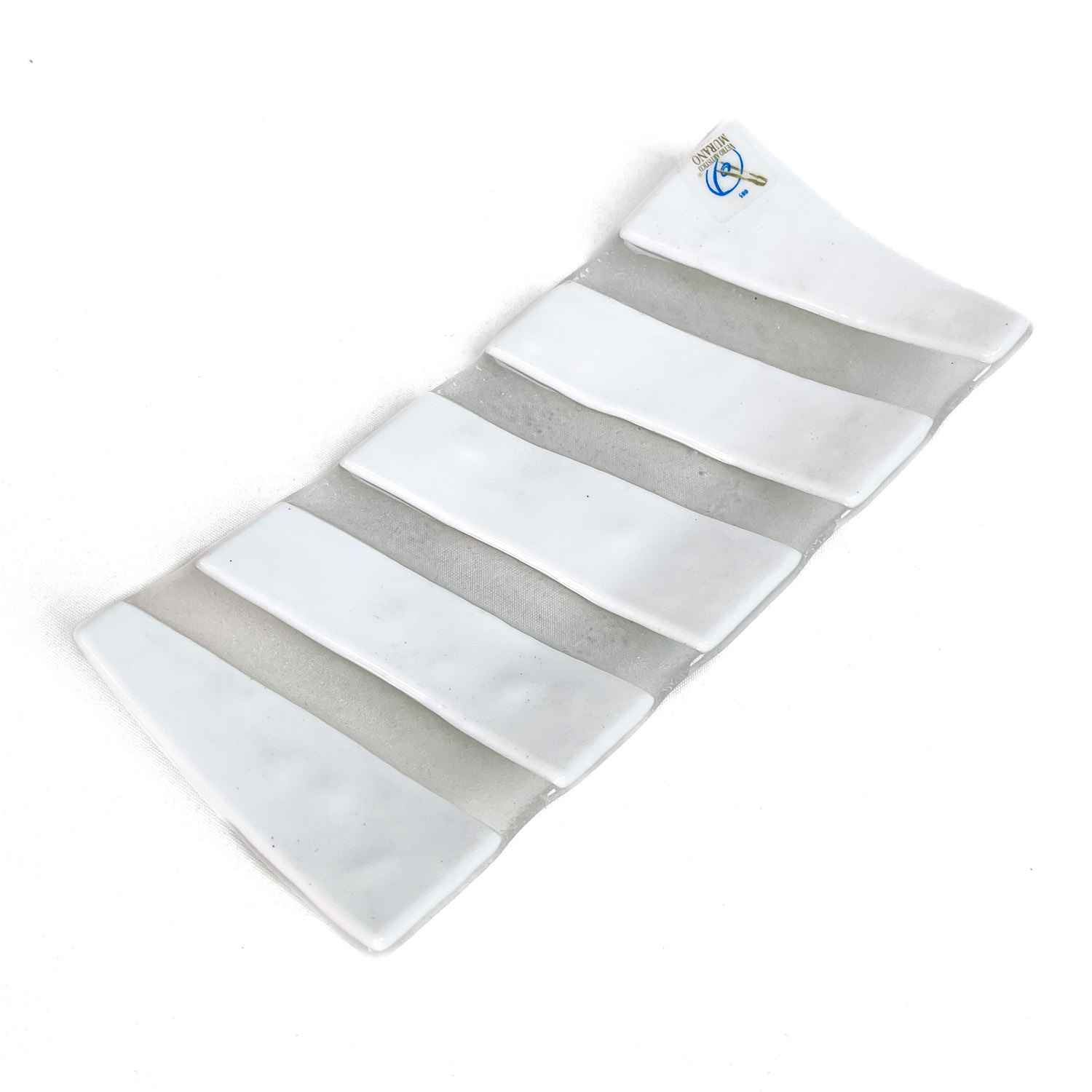 Plate - Trinket Tray - White Stripes