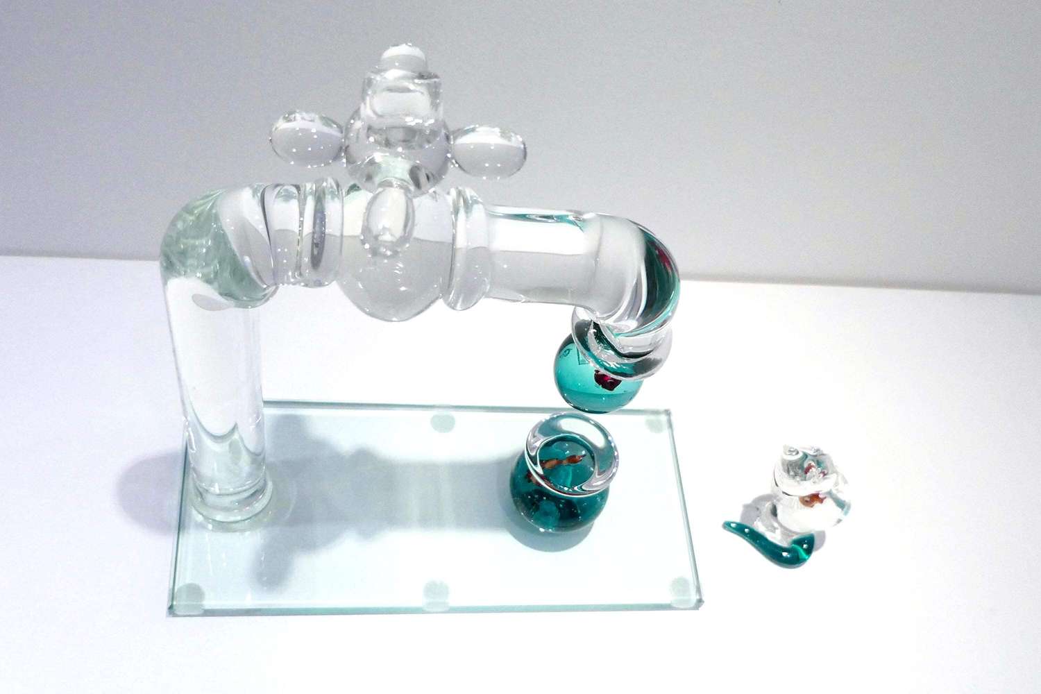 Set Cat, Fishbowl and Faucet Big Size - Murano Glass