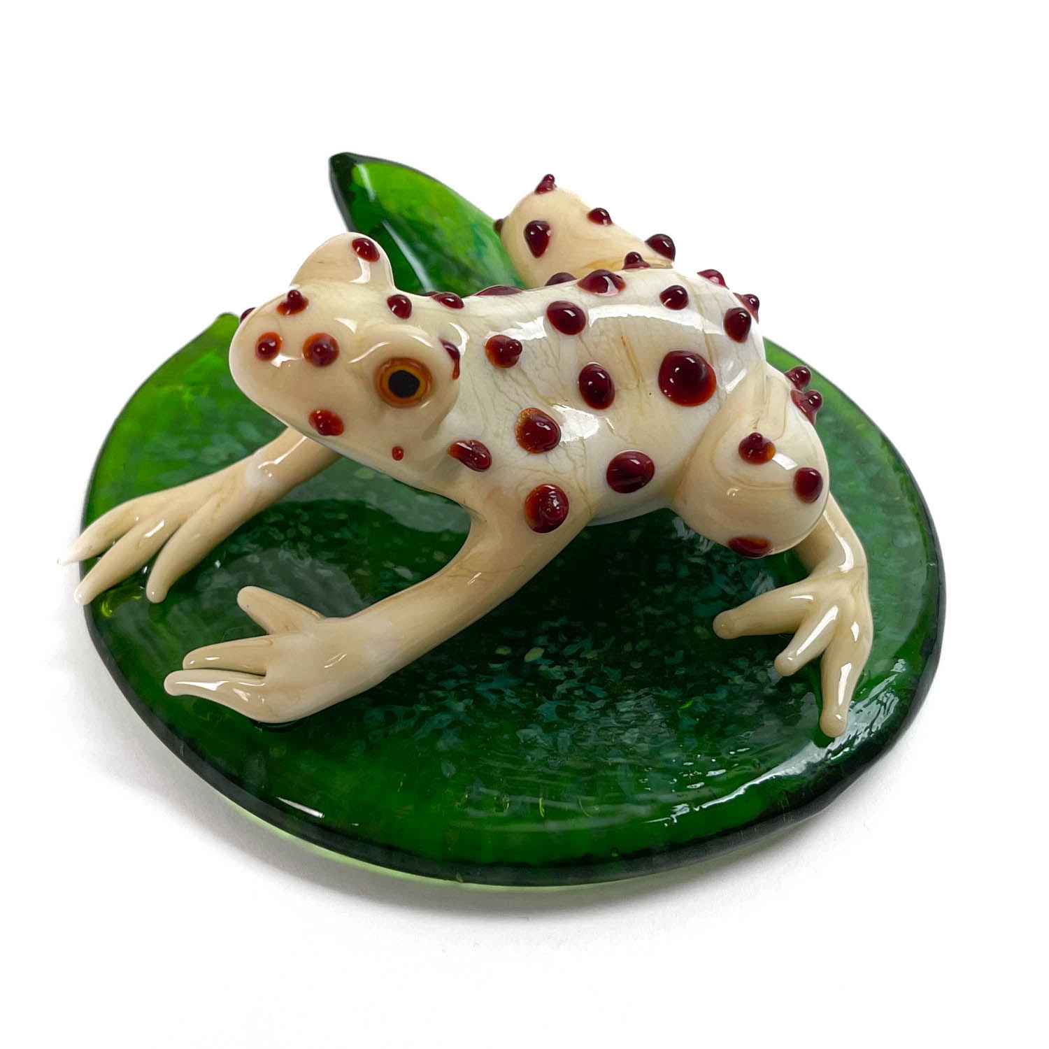 Frog on a Water Lily Leaf - Murano Glass