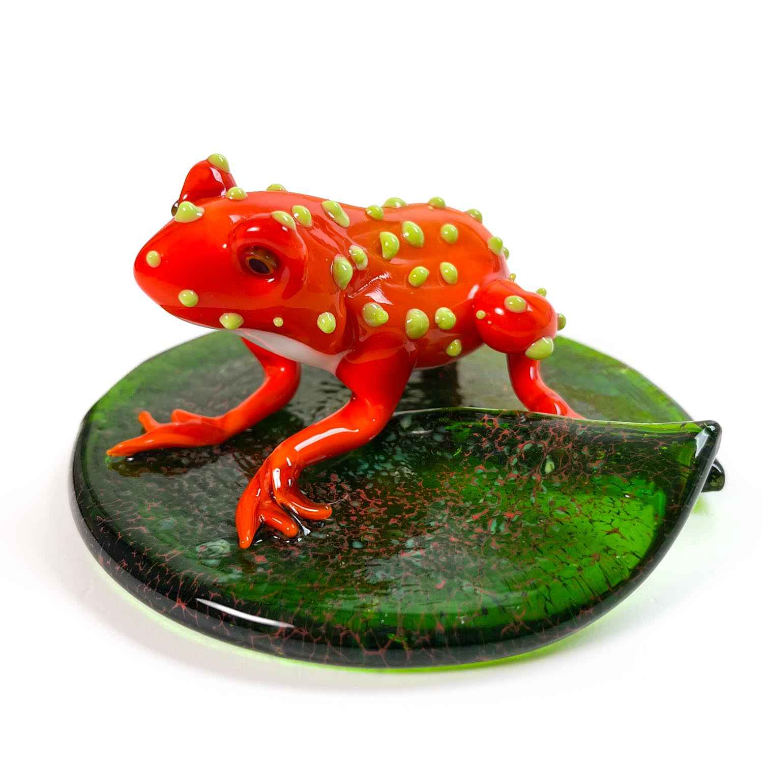 Frog on a Water Lily Leaf - Murano Glass