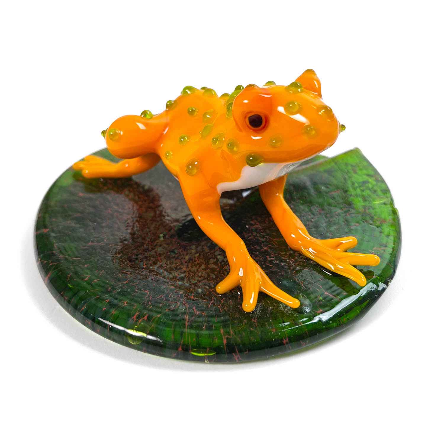 Frog on a Water Lily Leaf - Murano Glass