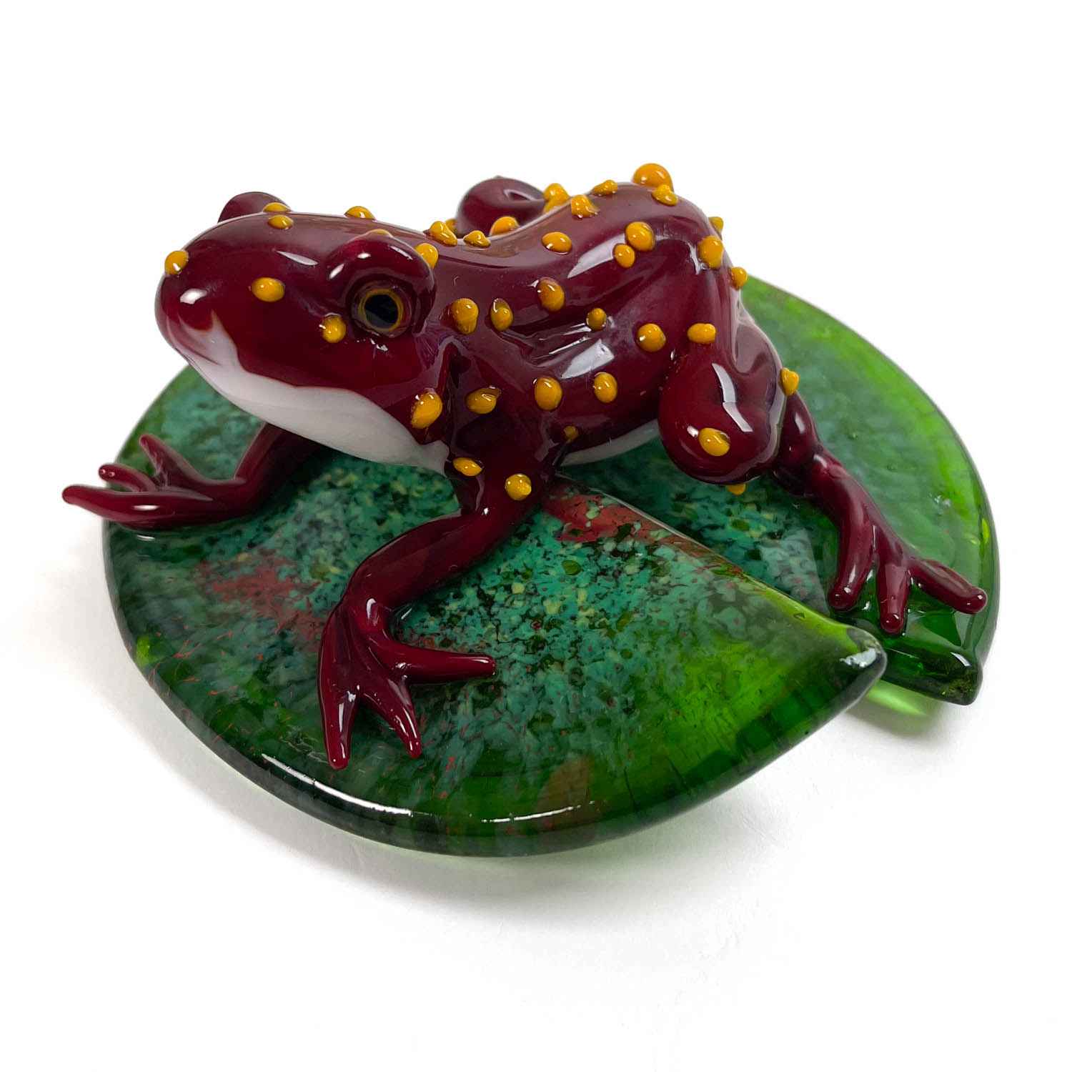 Frog on a Water Lily Leaf - Murano Glass