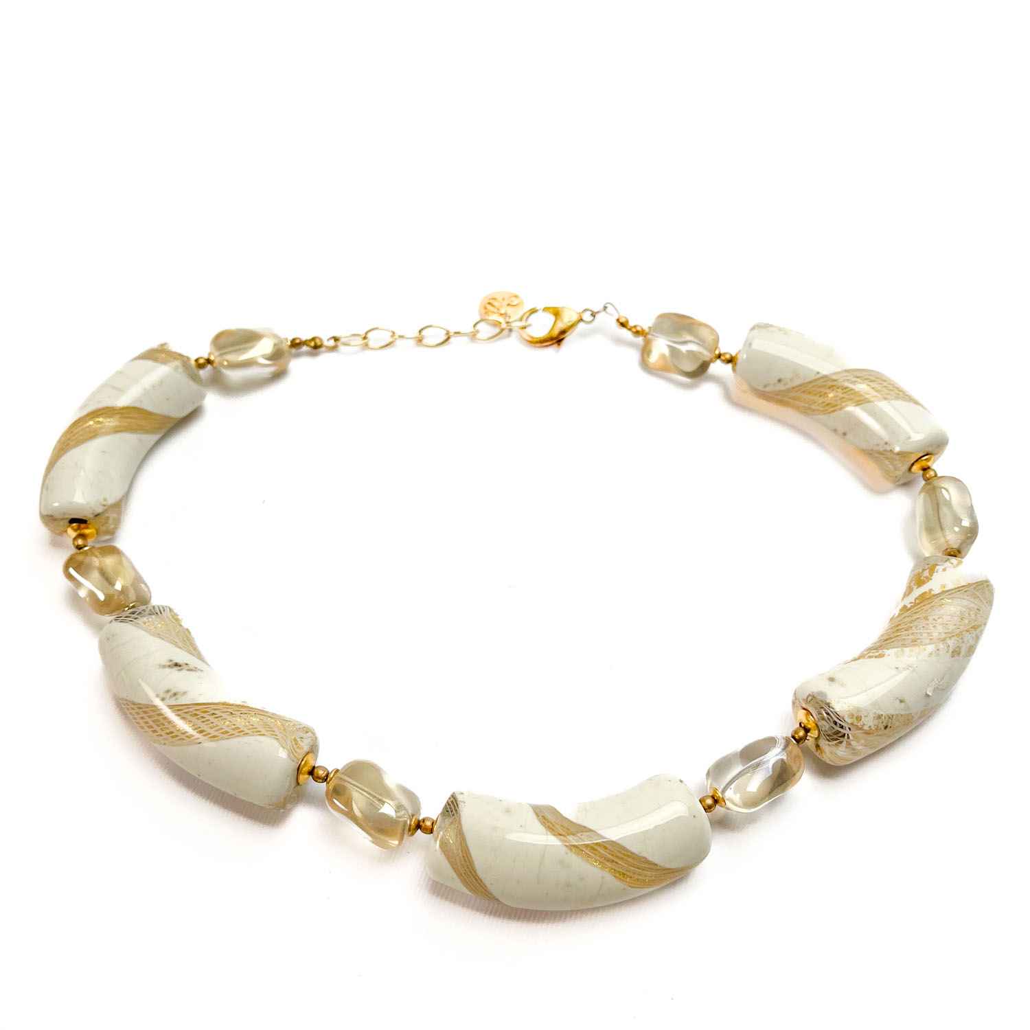 Collier blanc - Verre de Murano