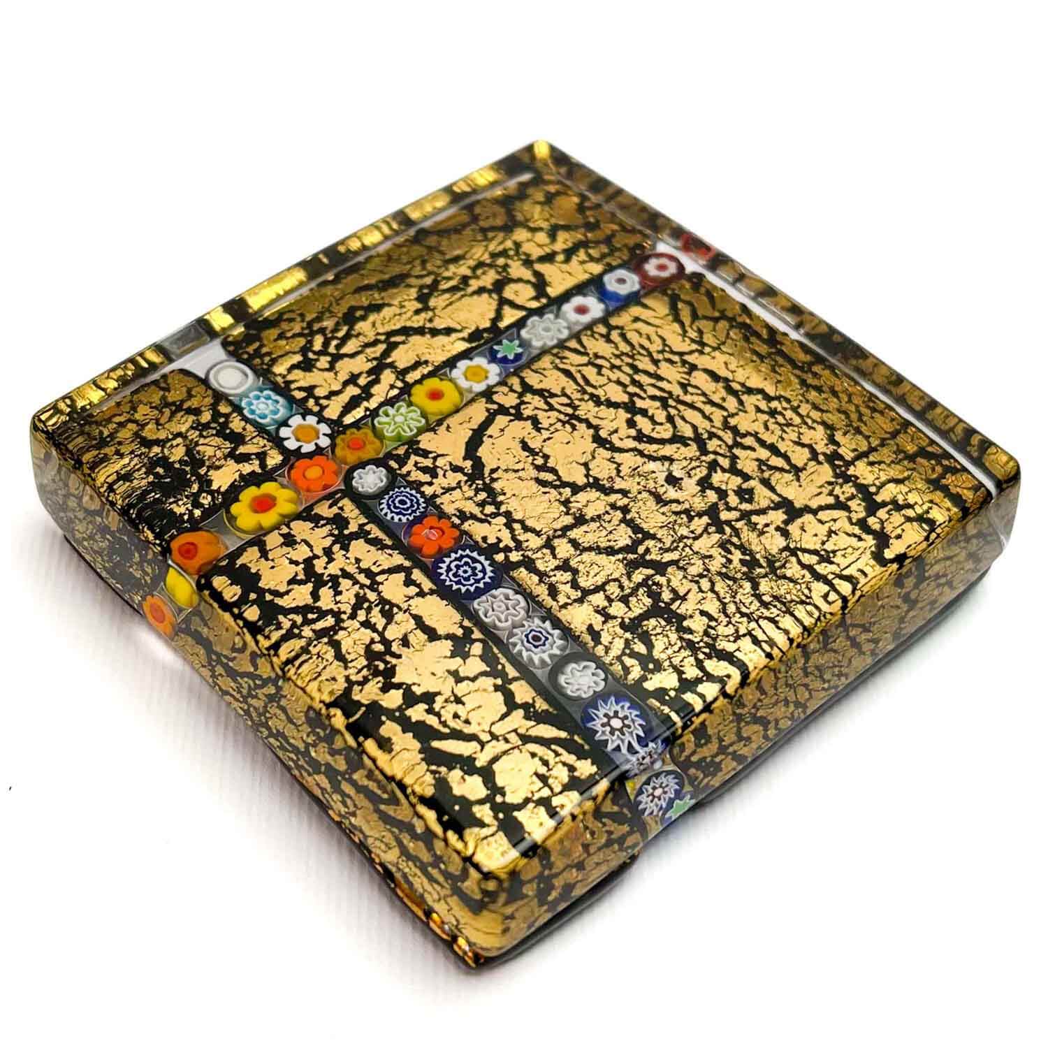 Elegant paperweight with murrine - Murano Glass