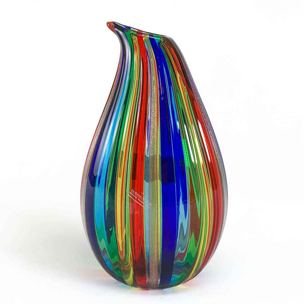 Blown Rainbow Vase | Multicolor Glass Vase | Murano Glass