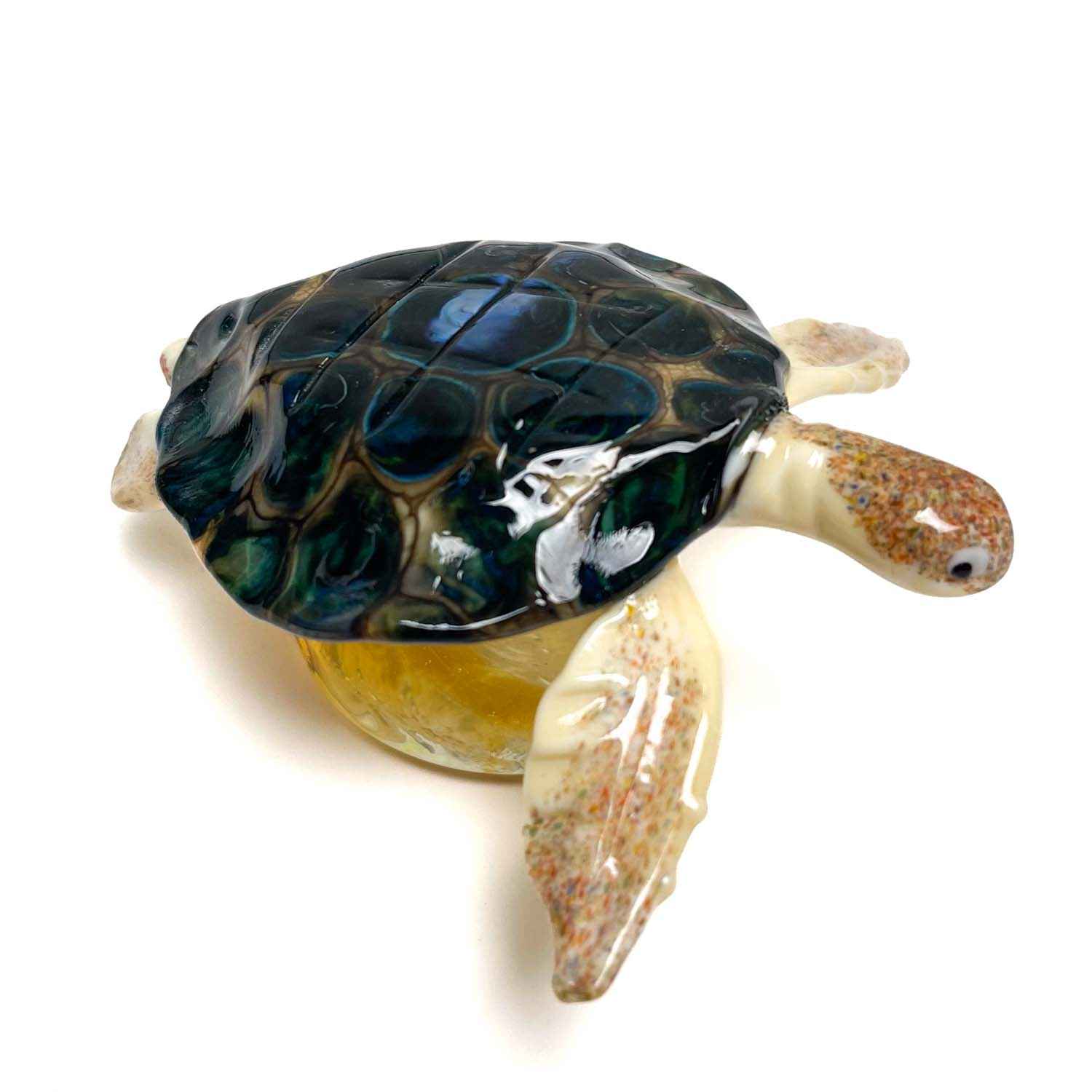 Tortue en verre de Murano sur le rocher