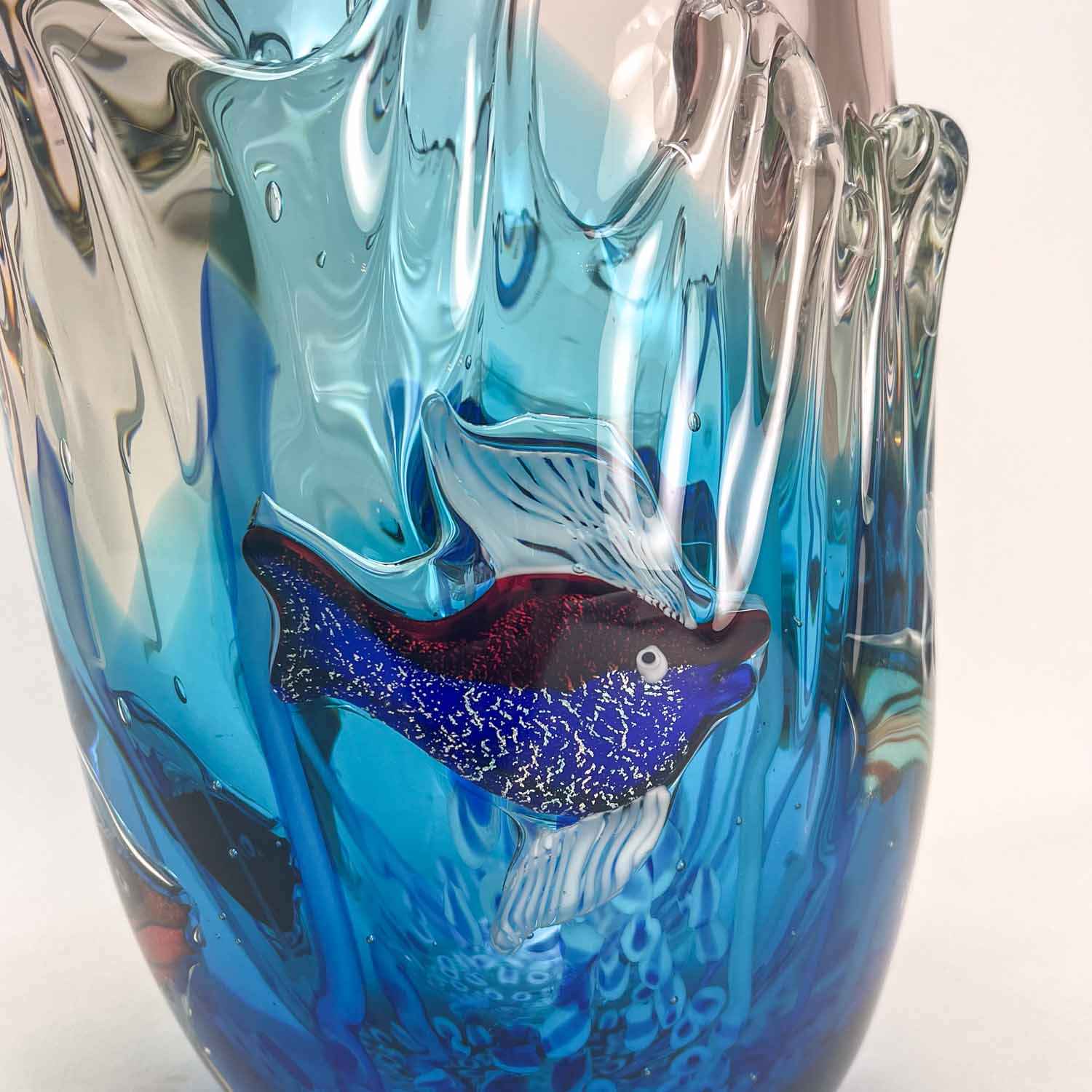 Exquisite offers Murano Glass Decorative Art Splash Vase