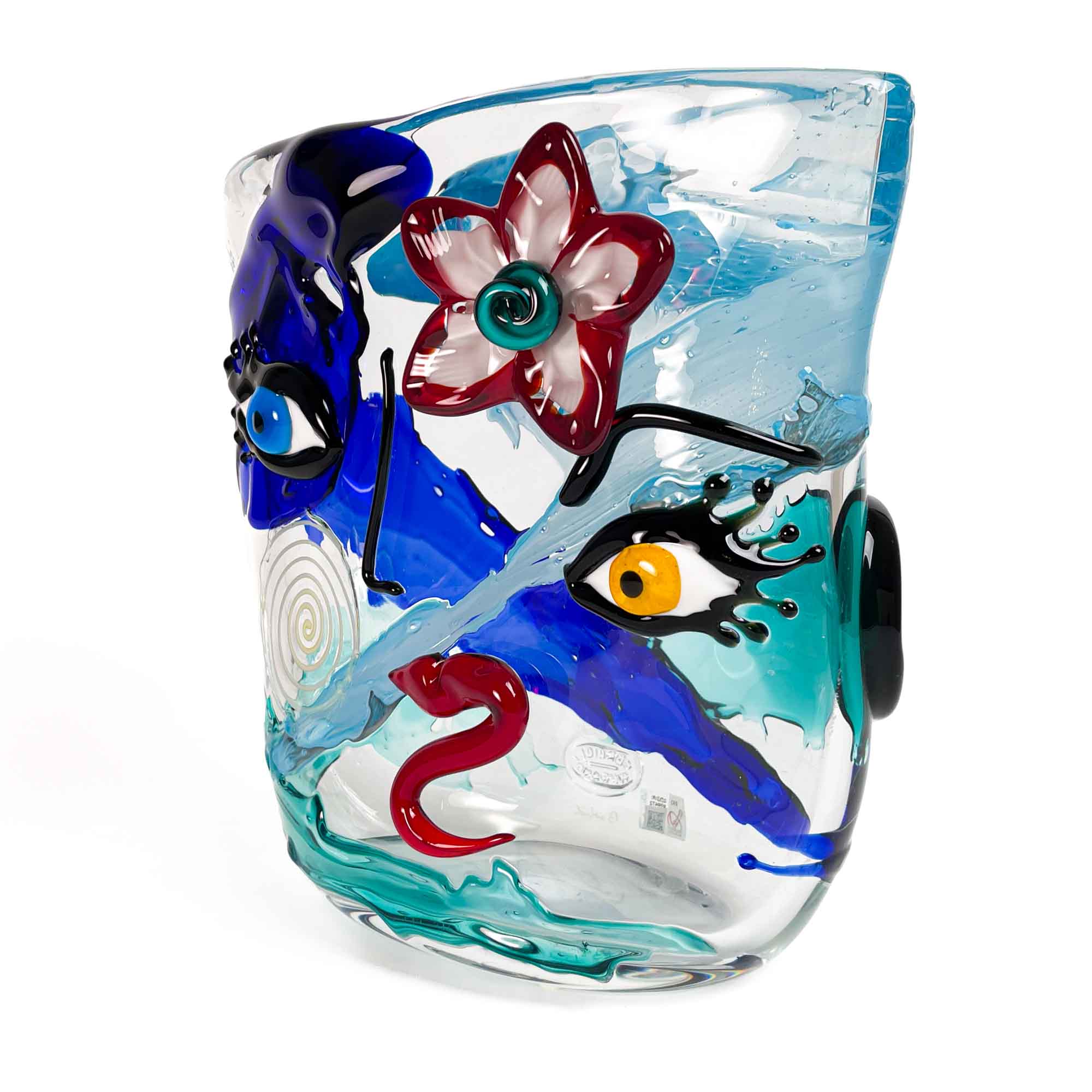 Vase - Valentine - Blown Murano glass - Wide