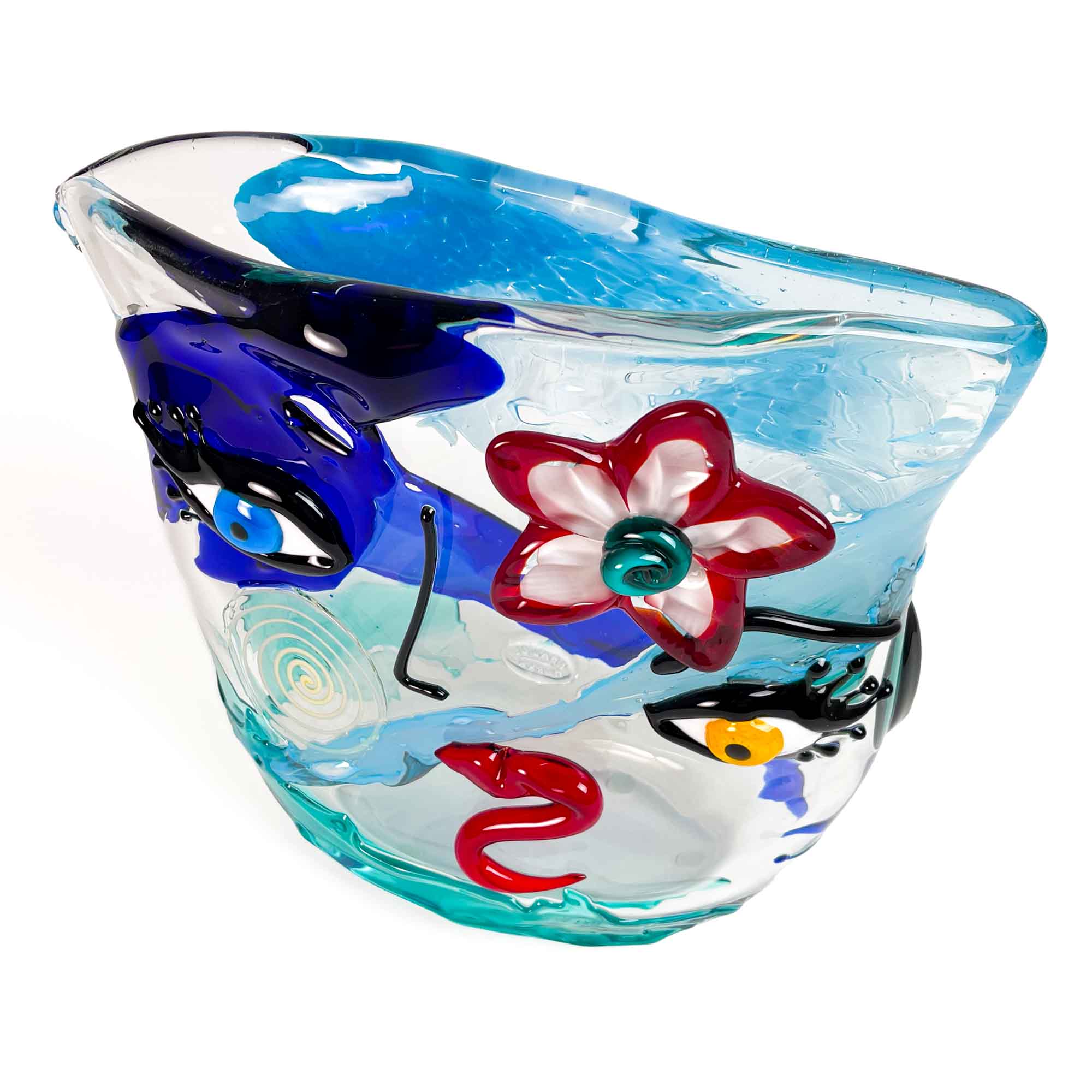 Vase - Valentine - Blown Murano glass - Wide