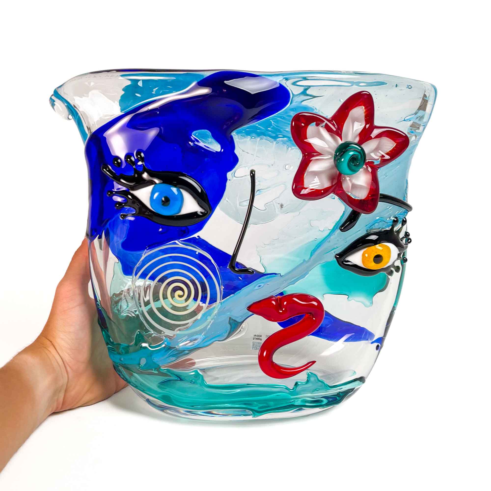 Vase - Valentine - Blown Murano glass - Wide