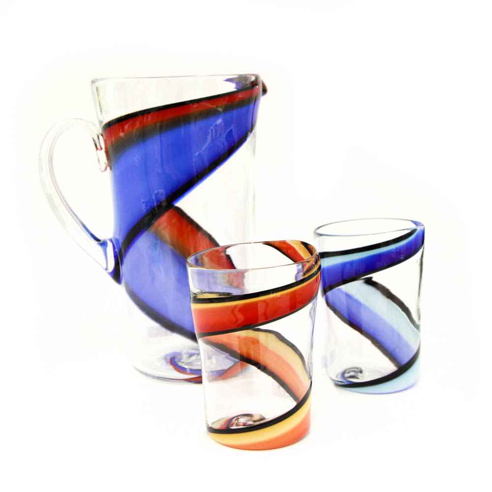 Vortex Pitcher - Murano Glass