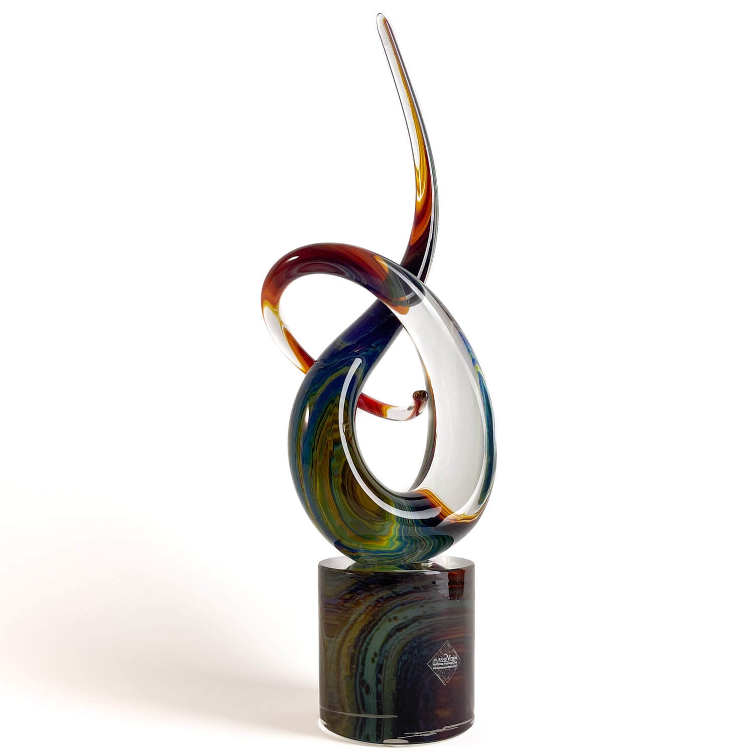 Noeud d'Amour - Verre de Murano calcédonio - 30 cm jusqu'à 70 cm