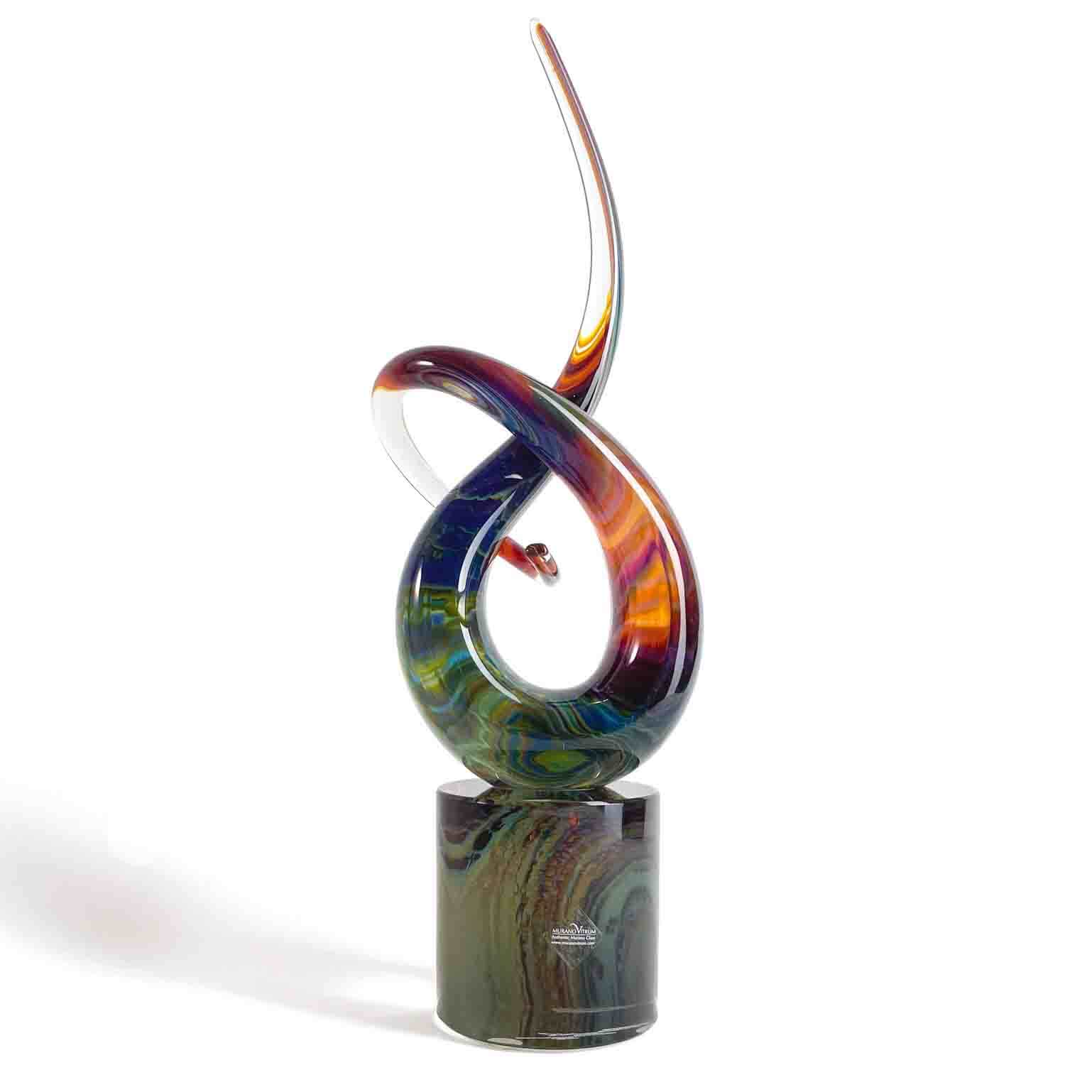 Noeud d'Amour - Verre de Murano calcédonio - 30 cm jusqu'à 70 cm