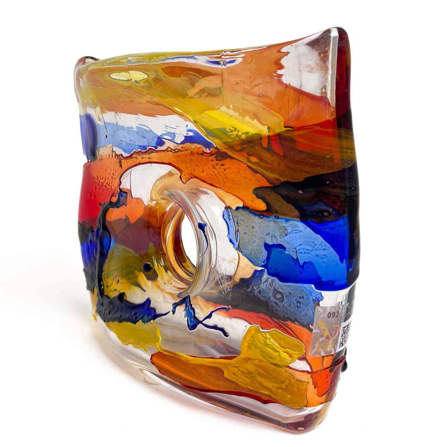 murano glass blown vase made in Italy