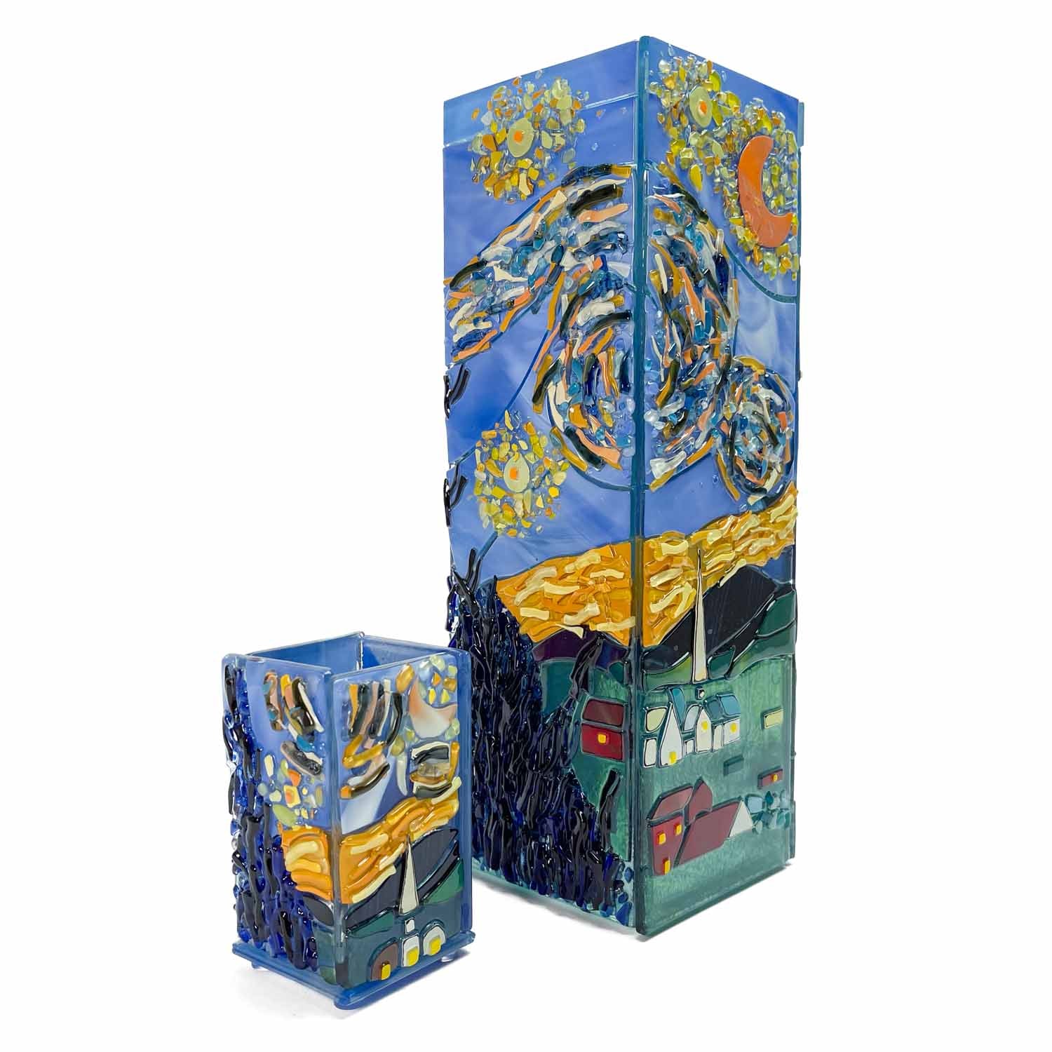 Vase en mosaïque Van Gogh « Nuit étoilée »