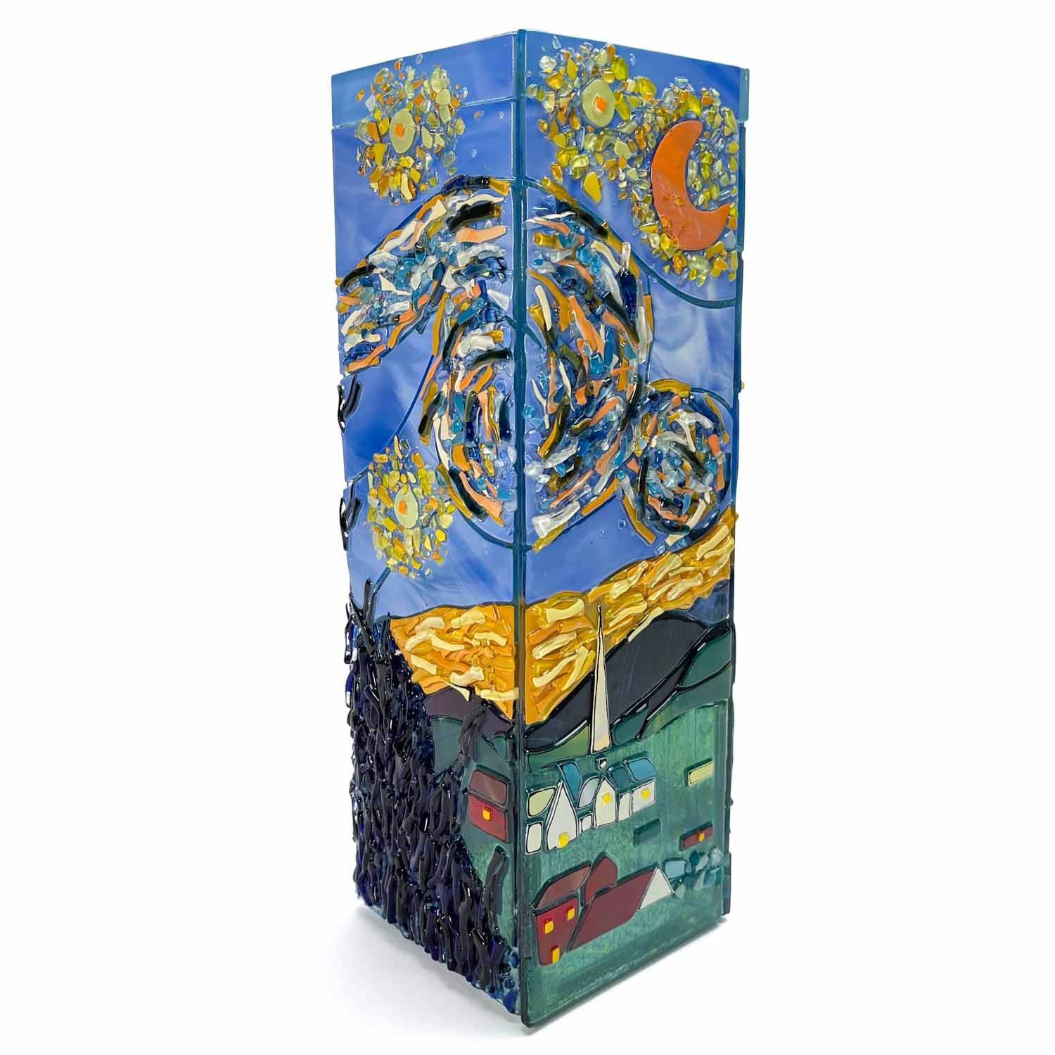 Vase en mosaïque Van Gogh « Nuit étoilée »