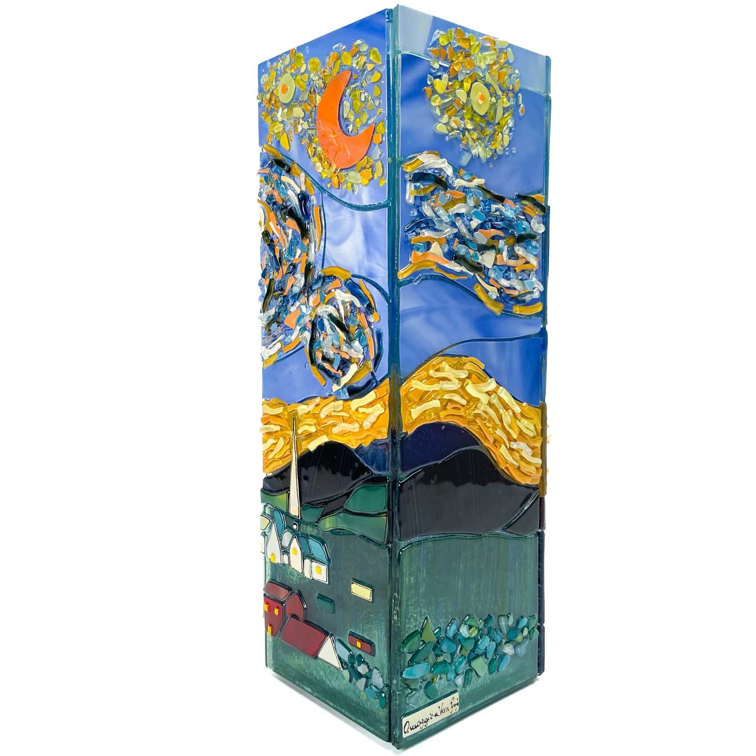 Van Gogh "Starry Night" Mosaic Vase