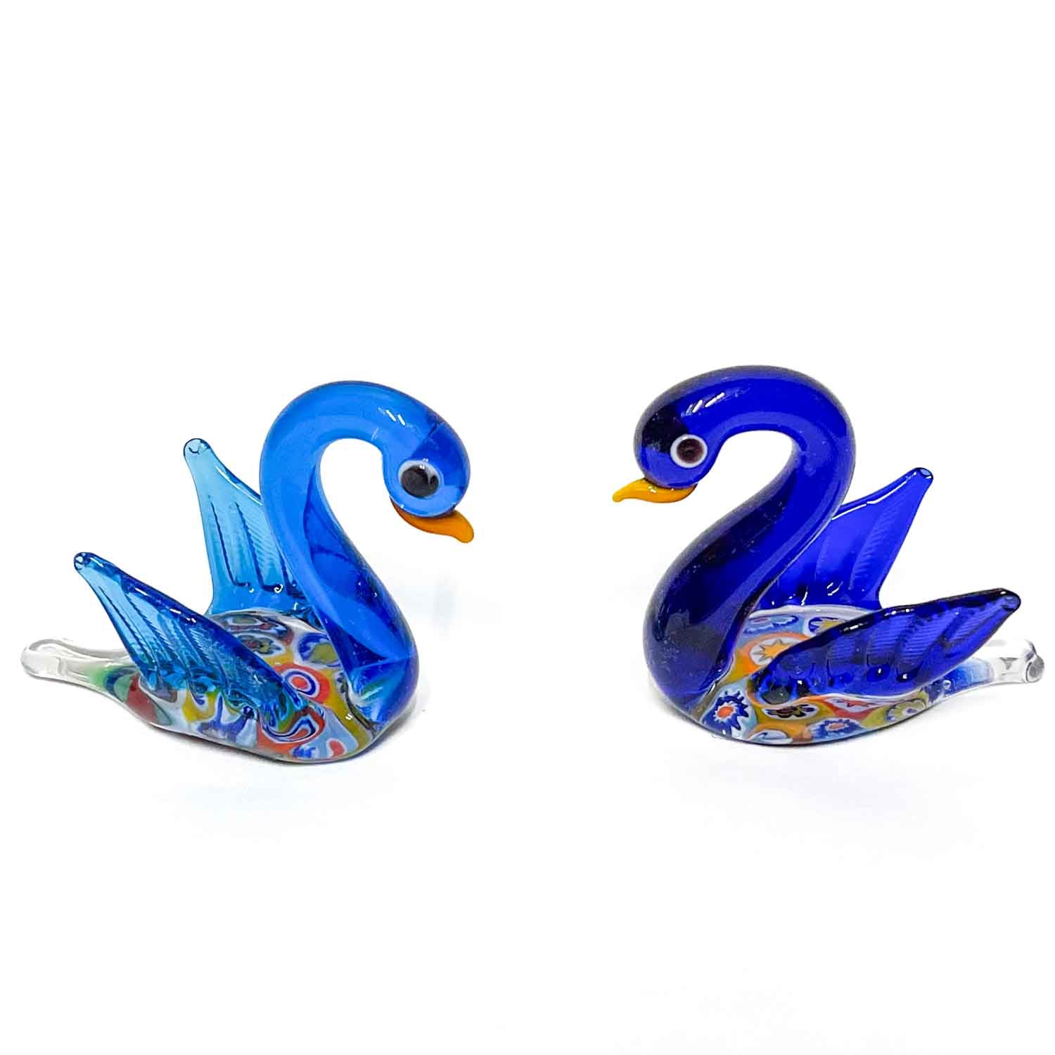 murano glass crystal and murrina swan morano